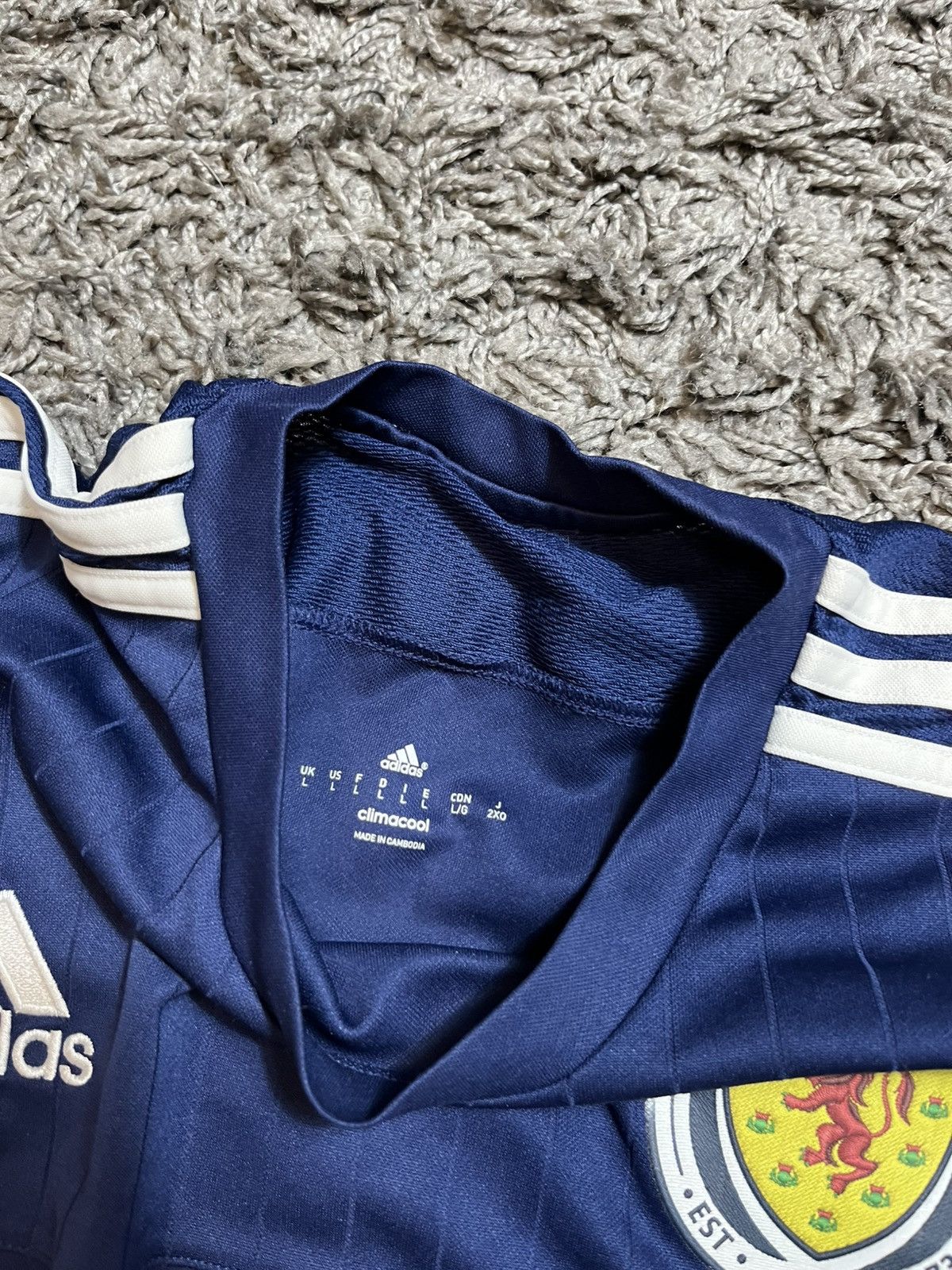 Adidas × Vintage SCOTLAND NATIONAL FOOTBALL TEAM 2014/15 TRAINING T-SHIRT Size US L / EU 52-54 / 3 - 3 Thumbnail