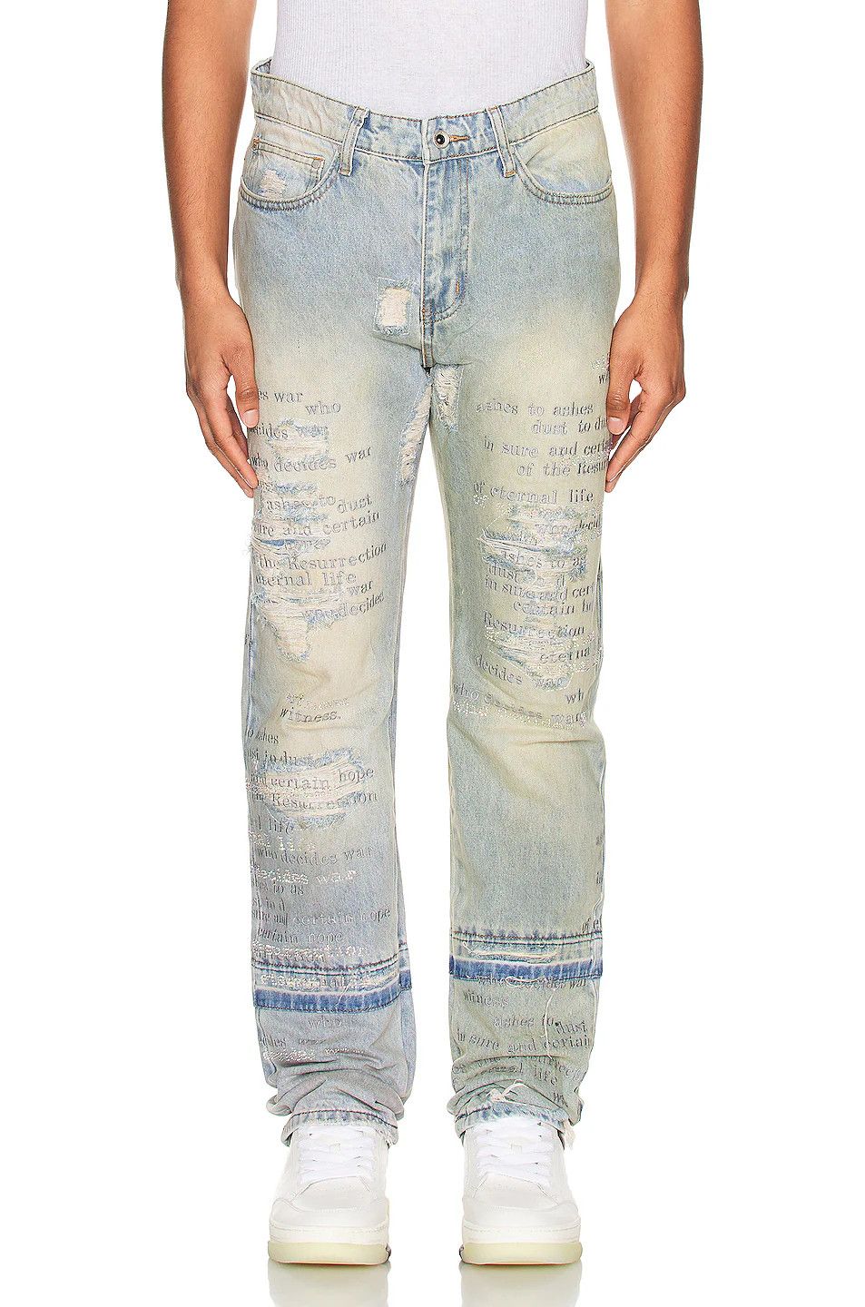 Who Decides War o1gr1nt0525 Ashes To Ashes Denim in Light Blue Size US 30 / EU 46 - 3 Thumbnail