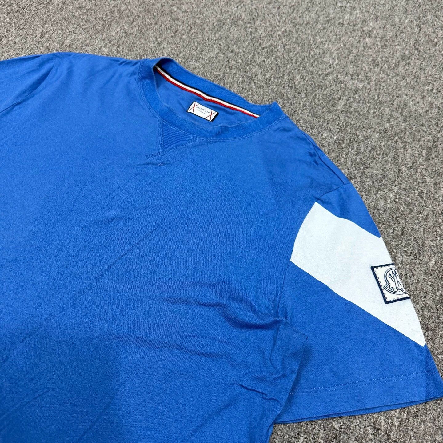 Moncler Moncler Blue Short-Sleeve T-shirt XXL 95 new Size US XXL / EU 58 / 5 - 3 Thumbnail