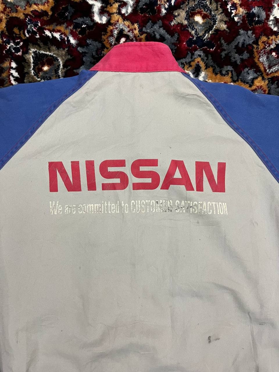Japanese Brand Vintage Nissan Coverall Overall Jumpsuit Tri-Colour Racing Size US L / EU 52-54 / 3 - 11 Thumbnail