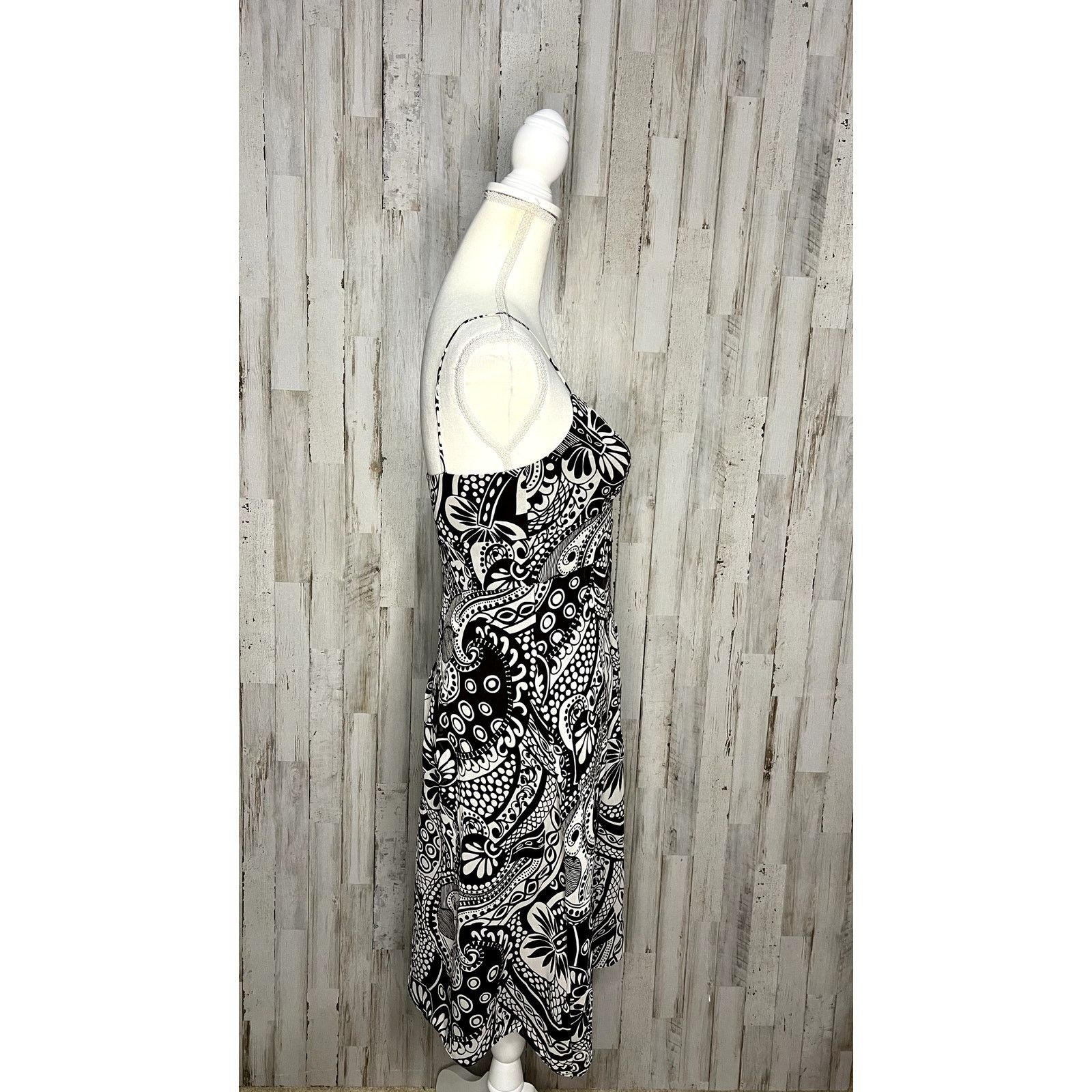 Ann Taylor Ann Taylor Women's Size 4 Brown Paisley Sleeveless Dress Size S / US 4 / IT 40 - 3 Thumbnail