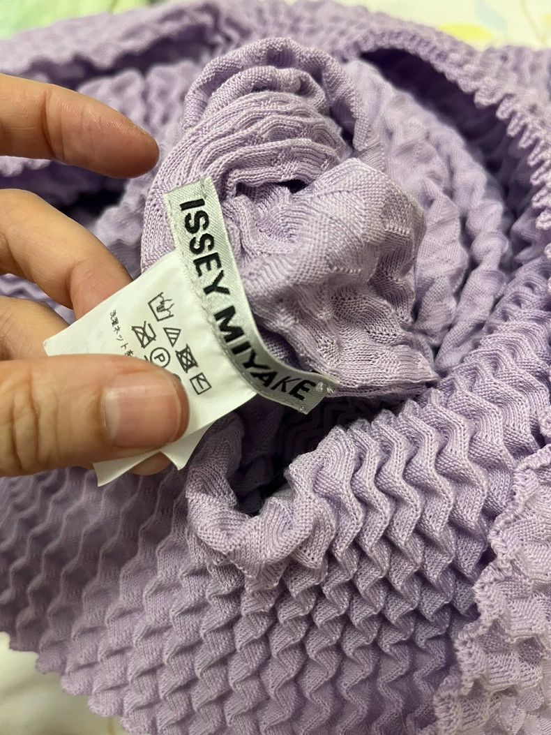 Issey Miyake Issey Miyake size:2 Purple pleated short-sleeved dress Size M / US 6-8 / IT 42-44 - 5 Thumbnail