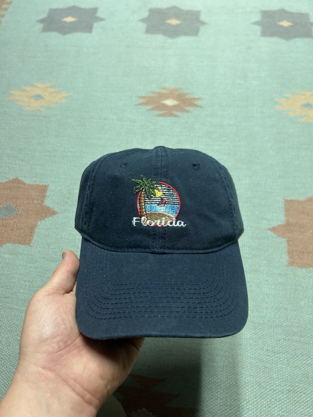 Vintage Vintage strapback hat Florida beach palm tree embroidered Size ONE SIZE - 2 Thumbnail