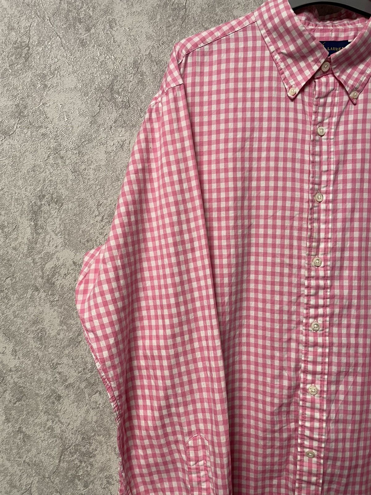 Ralph Lauren Vintage Ralph Lauren Pink Checkered Long Sleeve Shirt Size US XL / EU 56 / 4 - 4 Thumbnail