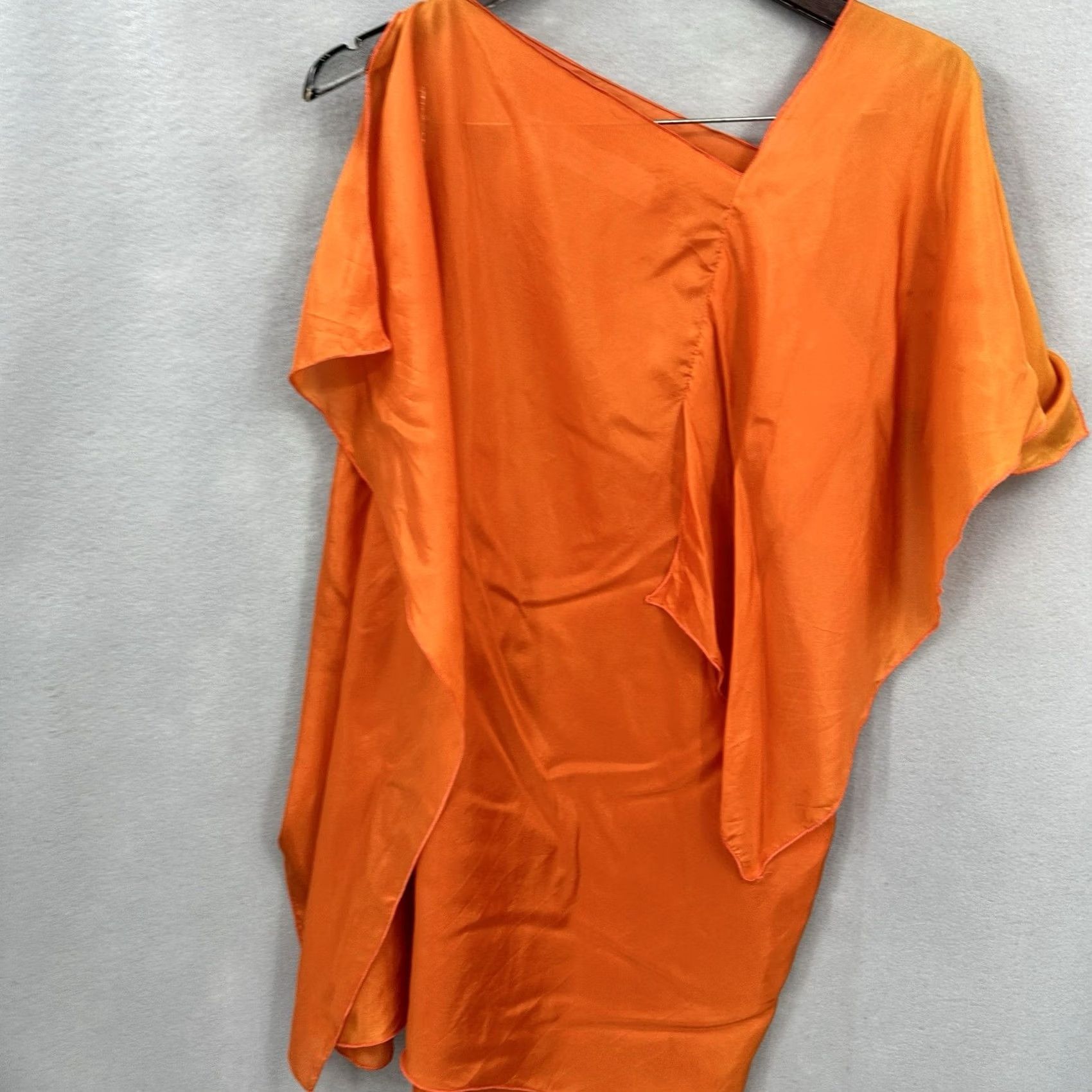 Vintage Yigal Azrouel New York Blouse Womens Small Silk Asymmetric Kimono Quiet Luxury Size S / US 4 / IT 40 - 3 Thumbnail