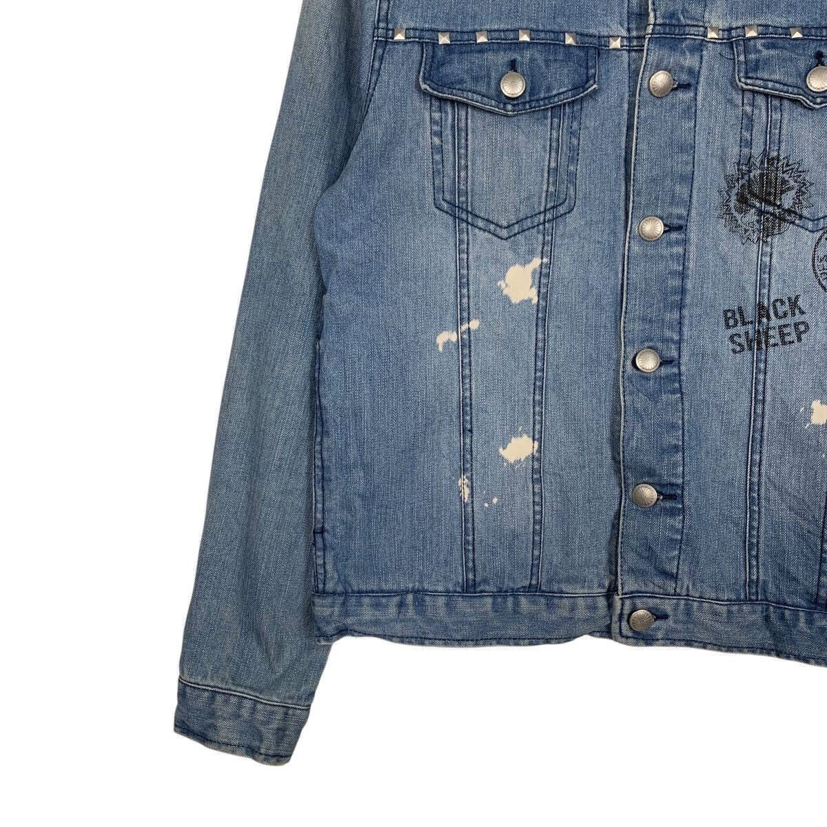 Black Sheep BLACK SHEEP Washed Blue Studded Denim Jacket #2734-C123 Size US S / EU 44-46 / 1 - 3 Thumbnail