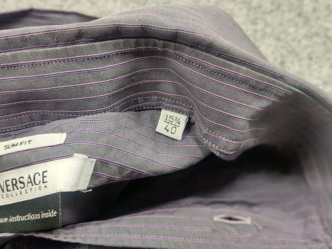 Versace Vintage Versace Collection Light purple premium button shirt Size US M / EU 48-50 / 2 - 17 Thumbnail
