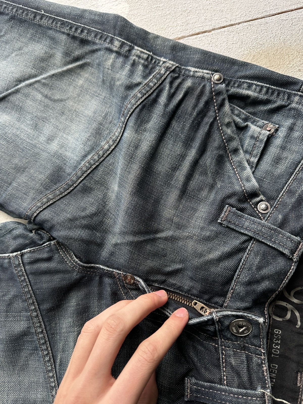 G-Star VNTG🚨96 G STAR RAW Jeans AVANT GARDE Washed Denim y2k 3301 Size 27" / US 4 / IT 40 - 10 Thumbnail
