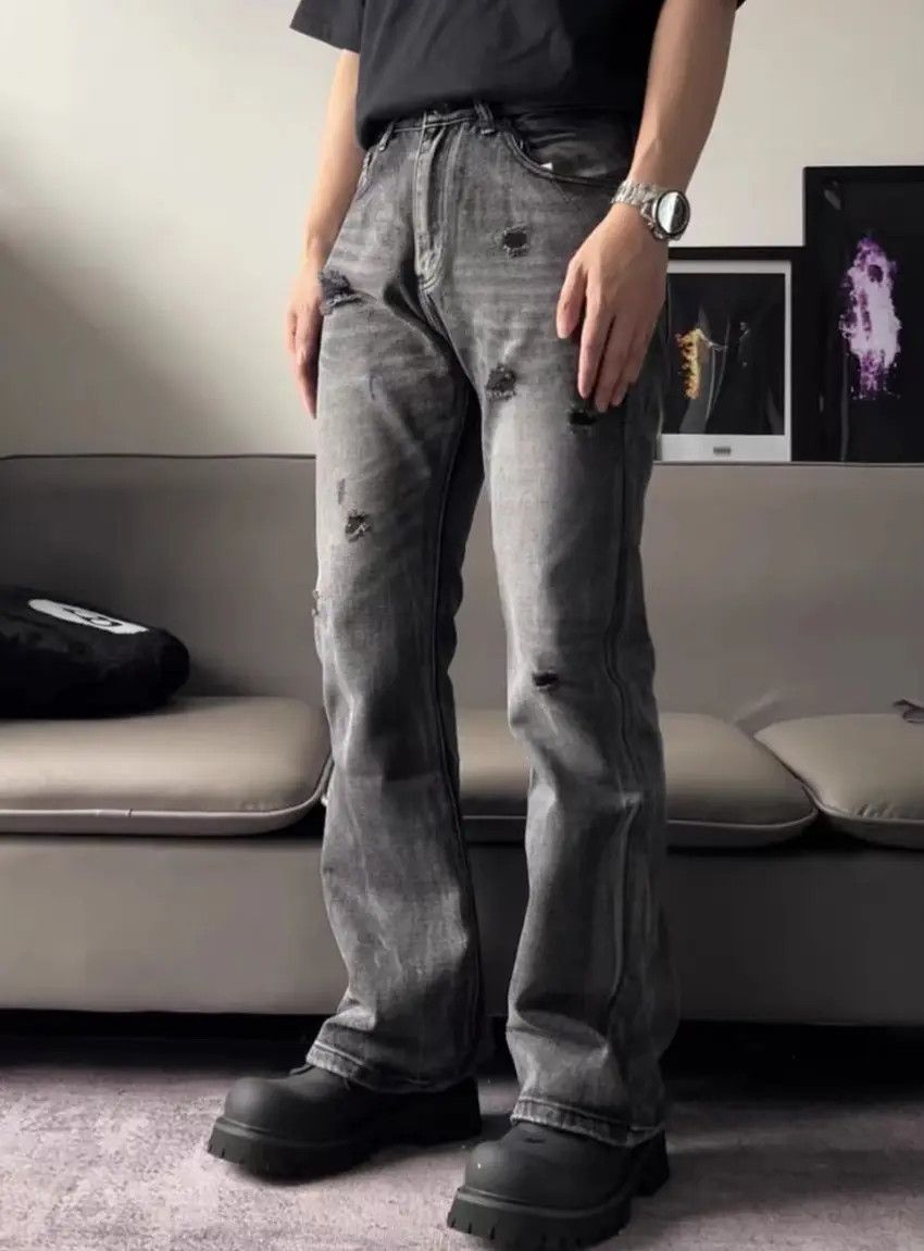 Designer × Japanese Brand Vintage washed ripped and bootcut versatile casual jeans Size US 34 / EU 50 - 2 Thumbnail