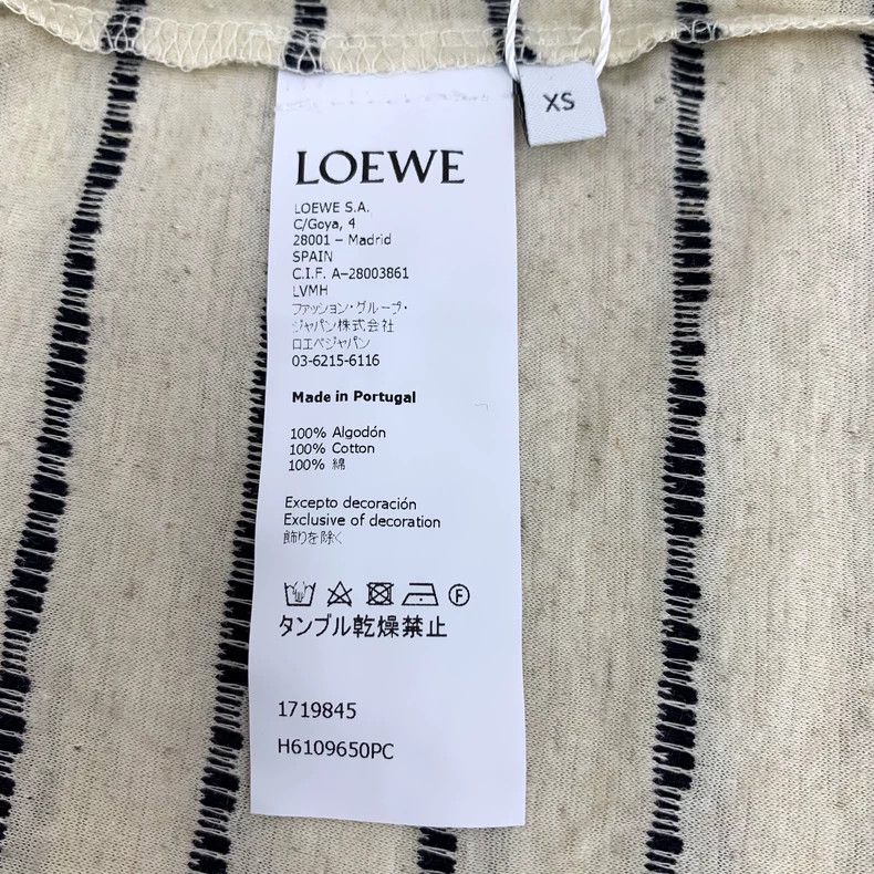 Other LOEWE Patchwork striped logo embroidered cotton round neck Size XS / US 0-2 / IT 36-38 - 6 Thumbnail