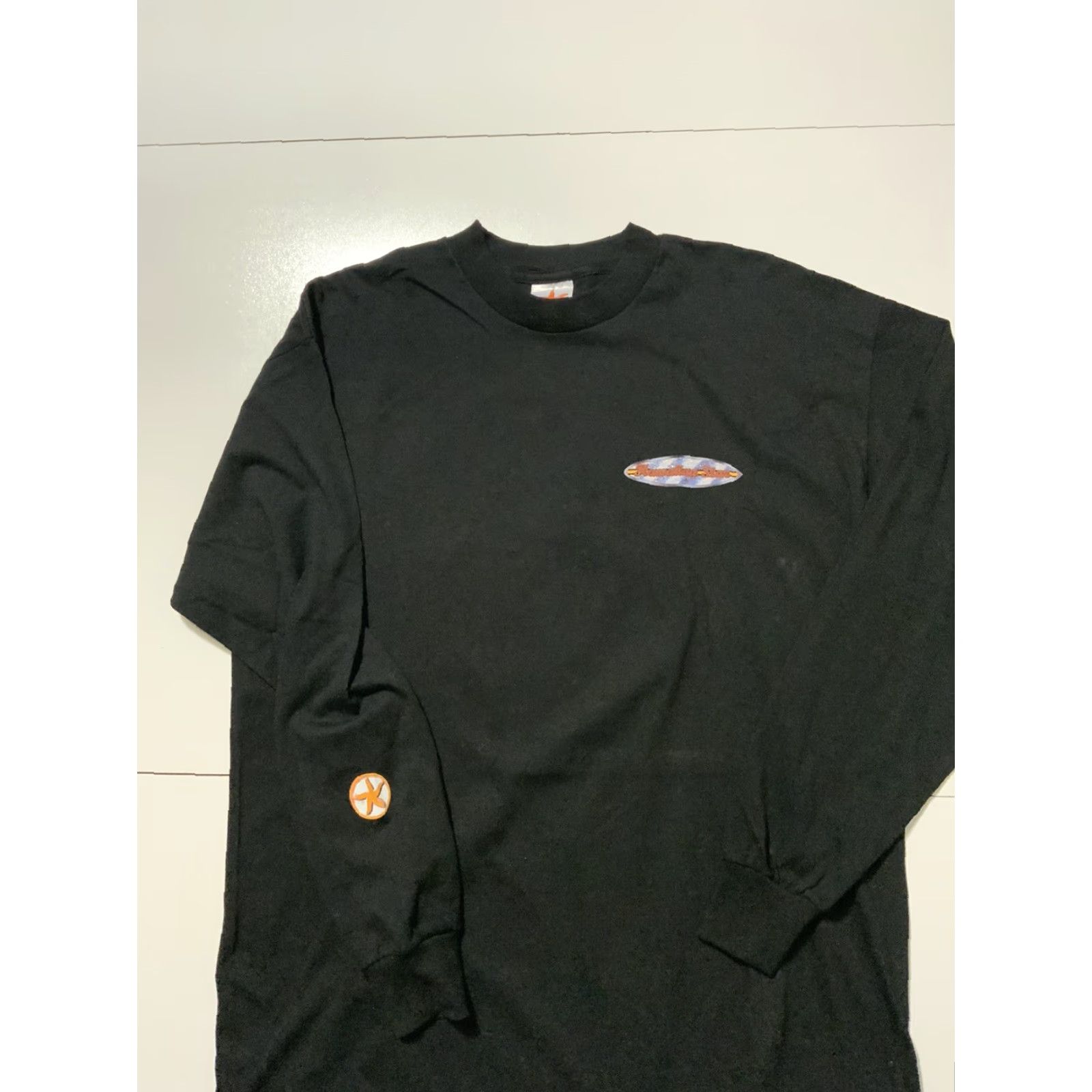 Vintage VINTAGE 90s Hawaiian Star Flamed Dragon Surfing Graphic Long Sleeve T-Shirt XL Dragon Mens? Wait—gender at end if applicable. Size US XL / EU 56 / 4 - 3 Thumbnail