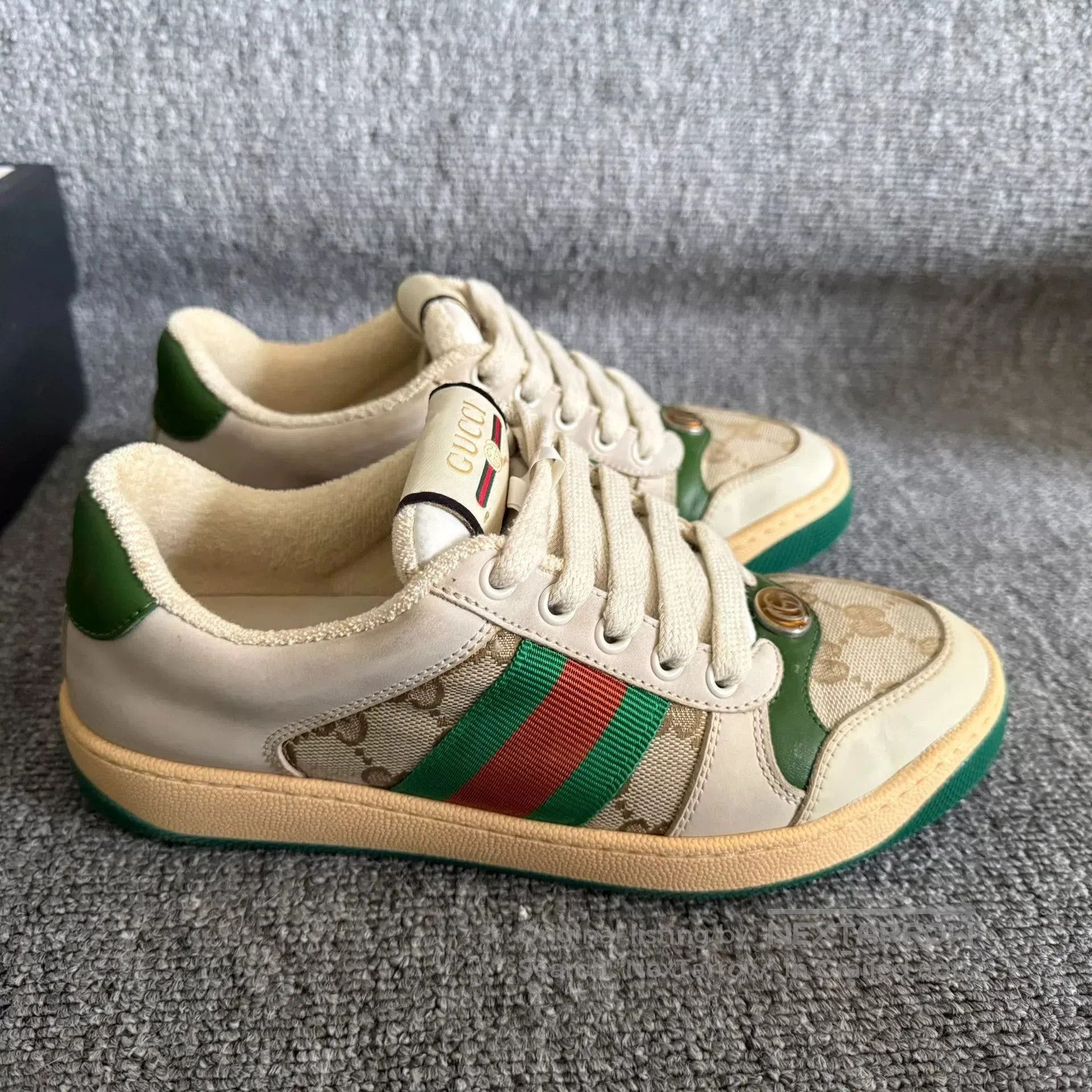Gucci Gucci Distressed Green Tail Sneakers 35.5. Size US 4.5 / IT 34.5 - 5 Thumbnail