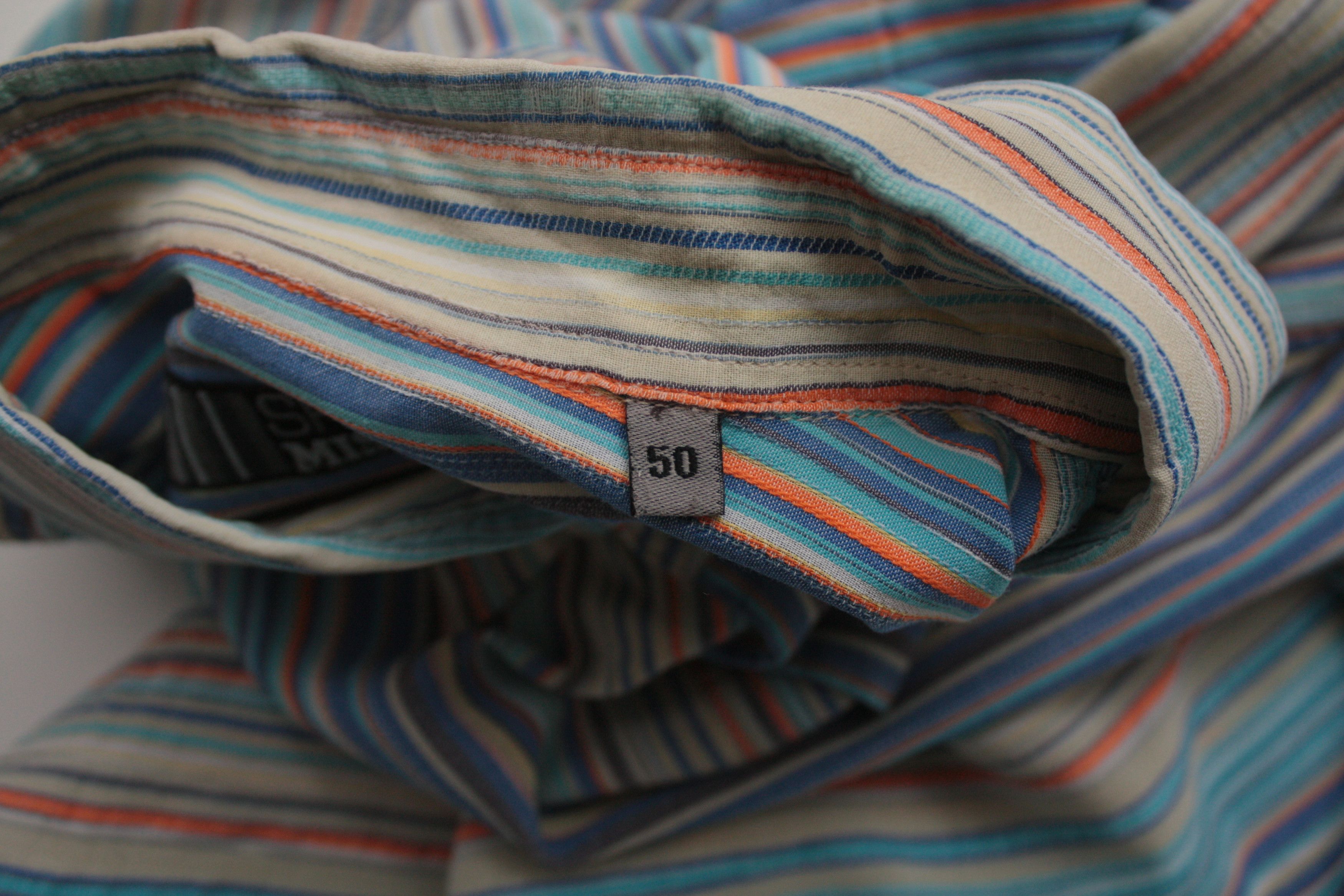 Missoni Missoni Sport Striped Blue Short Sleeve Shirt Men's 50 Size US M / EU 48-50 / 2 - 6 Thumbnail