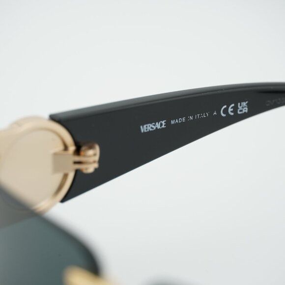 Versace Versace VE2291 100287 Sunglasses Gold/Black Rectangle Frame Size ONE SIZE - 8 Thumbnail