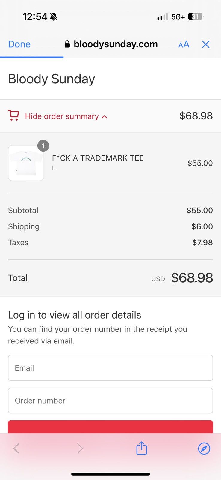 Full Send Bloody Sunday F*CK A TRADEMARK TEE Size US L / EU 52-54 / 3 - 2 Thumbnail
