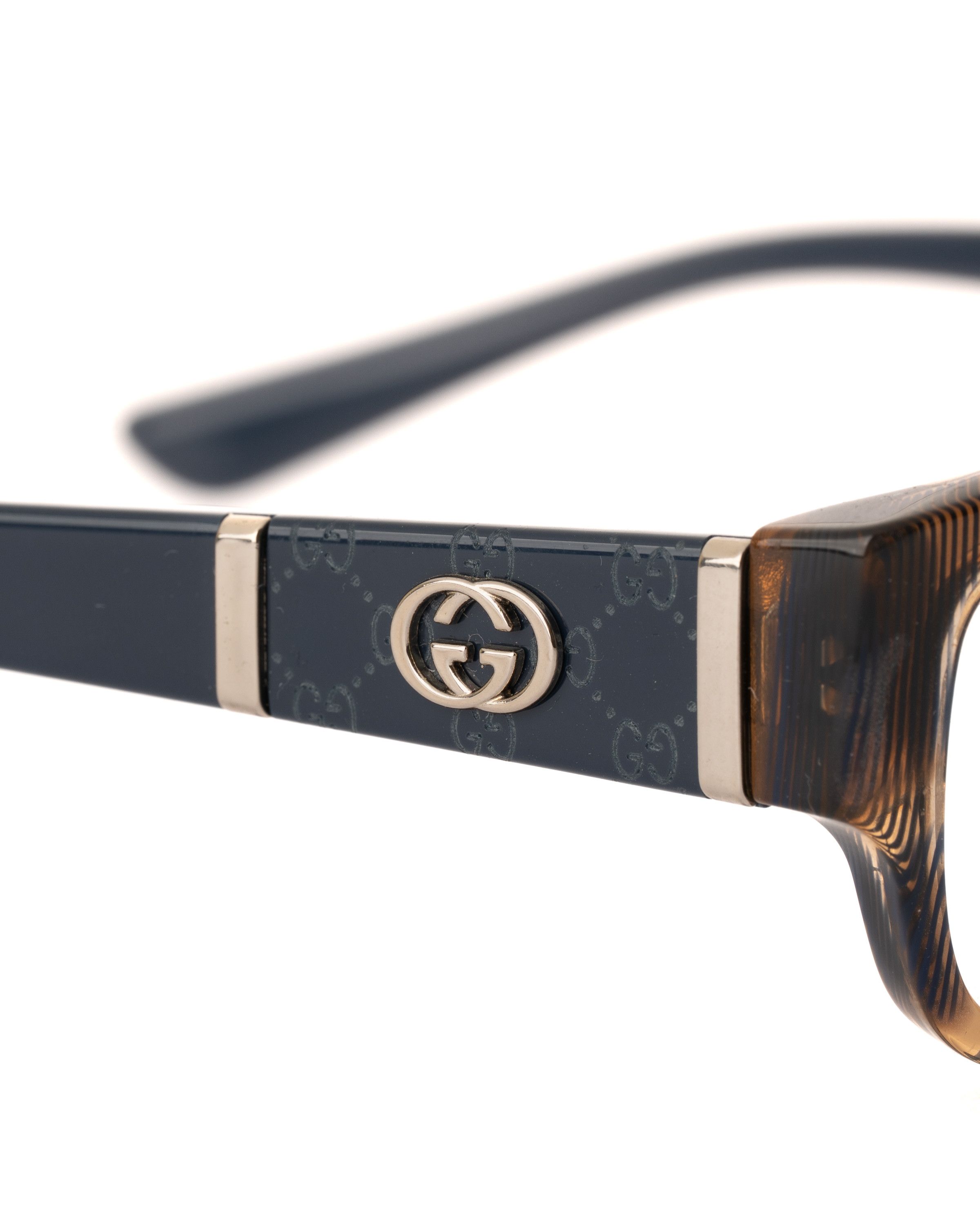 Gucci Gucci '00s Brown Monogram Signature Rectangular Glasses Size ONE SIZE - 2 Thumbnail