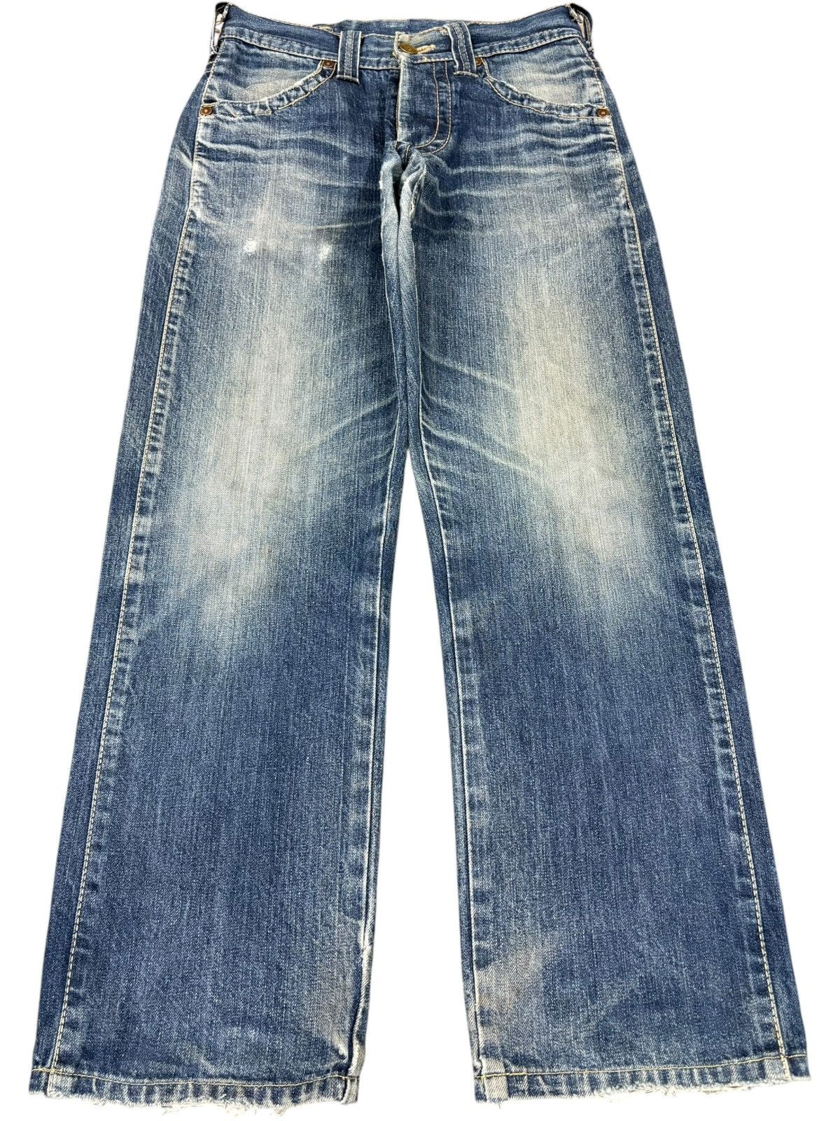 Lee Vintage Japanese Lee Union Made Mud Wash Distress Loose Jean Size US 29 - 1 Thumbnail