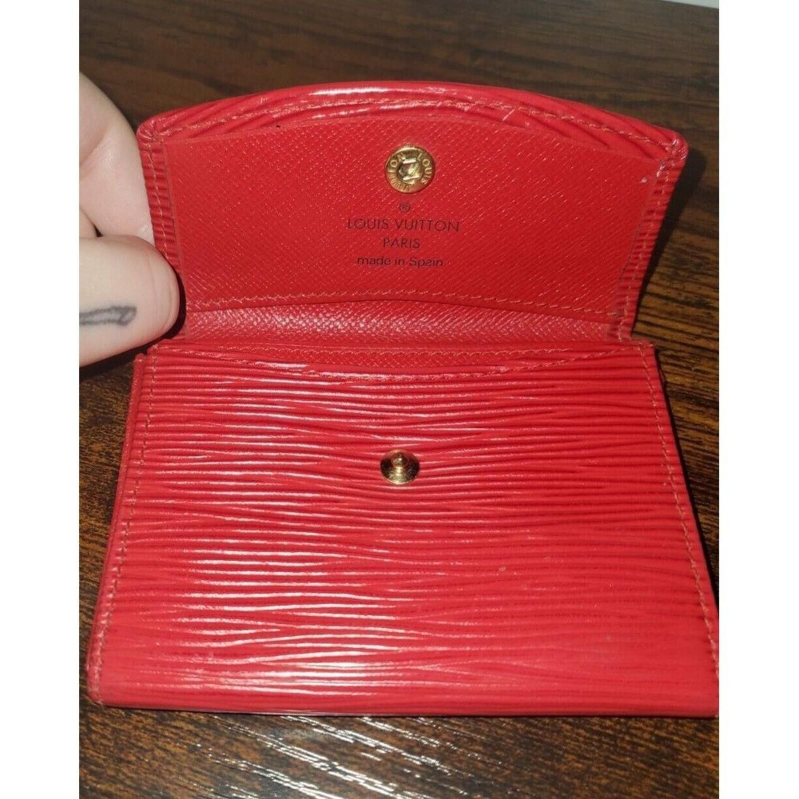 Louis Vuitton Louis Vuitton Epi Leather Castilian Red Wallet Spain M63587 Size ONE SIZE - 9 Thumbnail