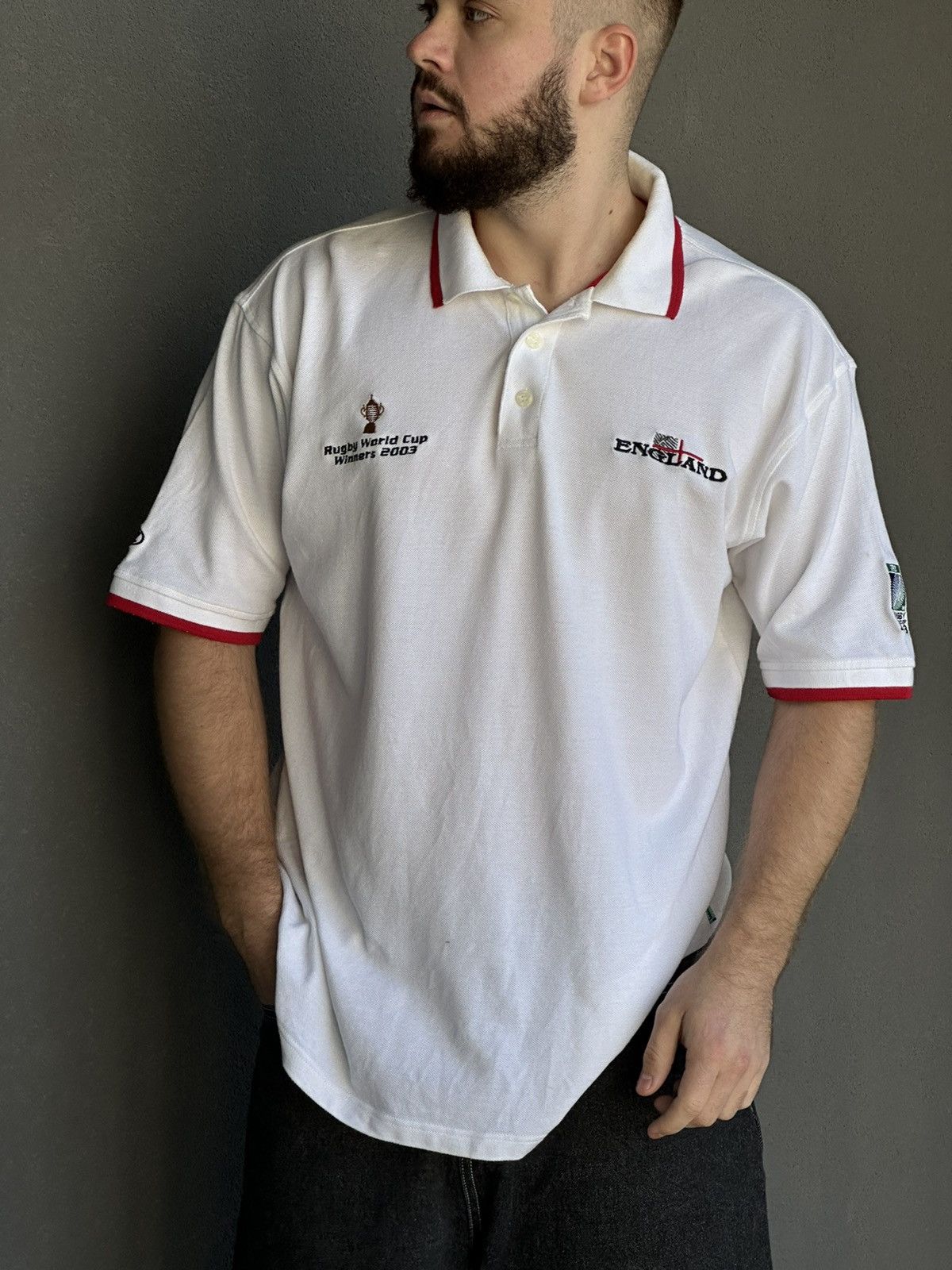 Vintage Vintage England Rugby League Polo Rugby World Cup 2003 Y2K Size US XL / EU 56 / 4 - 2 Thumbnail