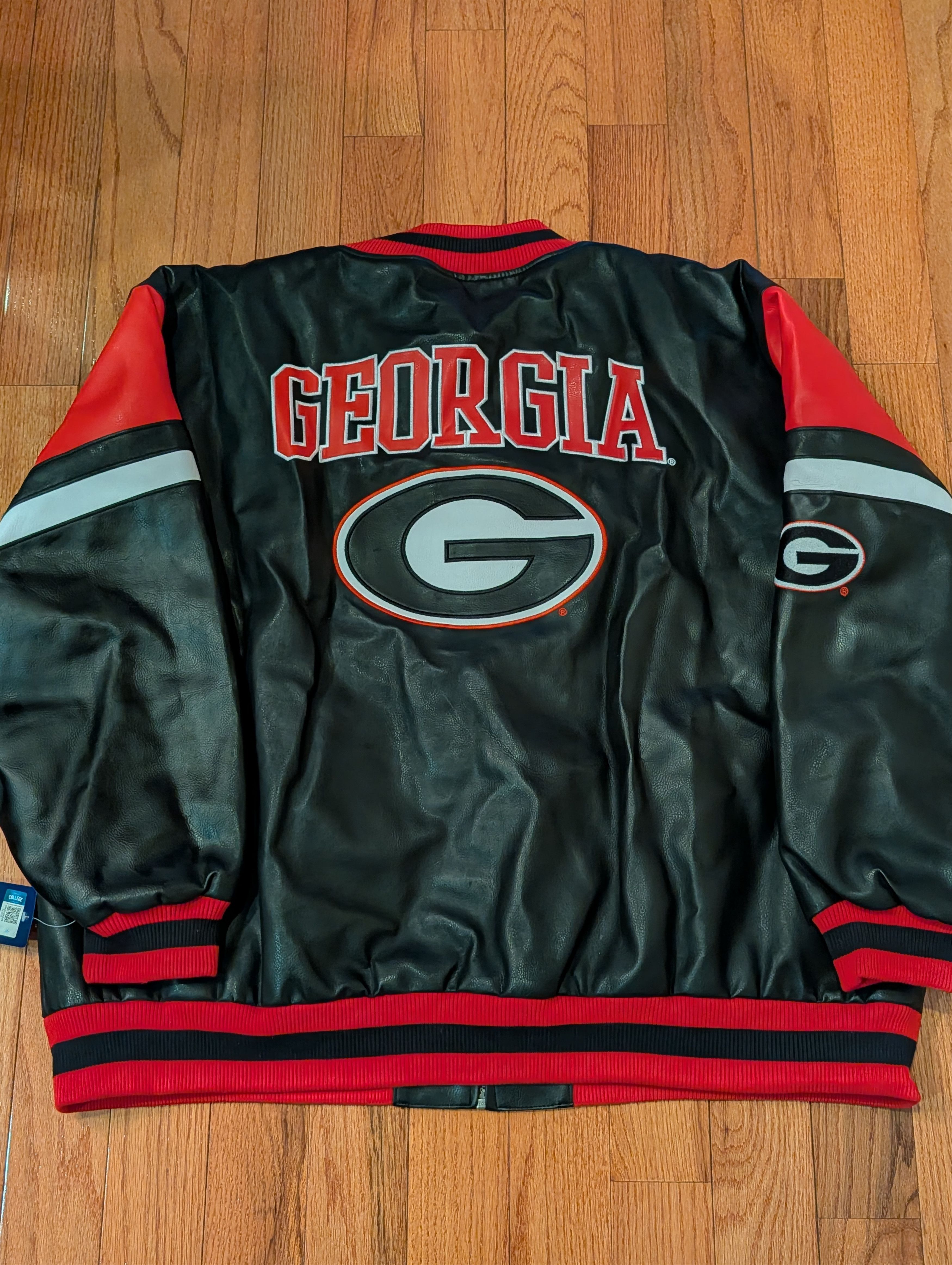 NCAA NWT Georgia Bulldogs Varsity Bomber Jacket NCAA Big & Tall Size US XXL / EU 58 / 5 - 1 Thumbnail