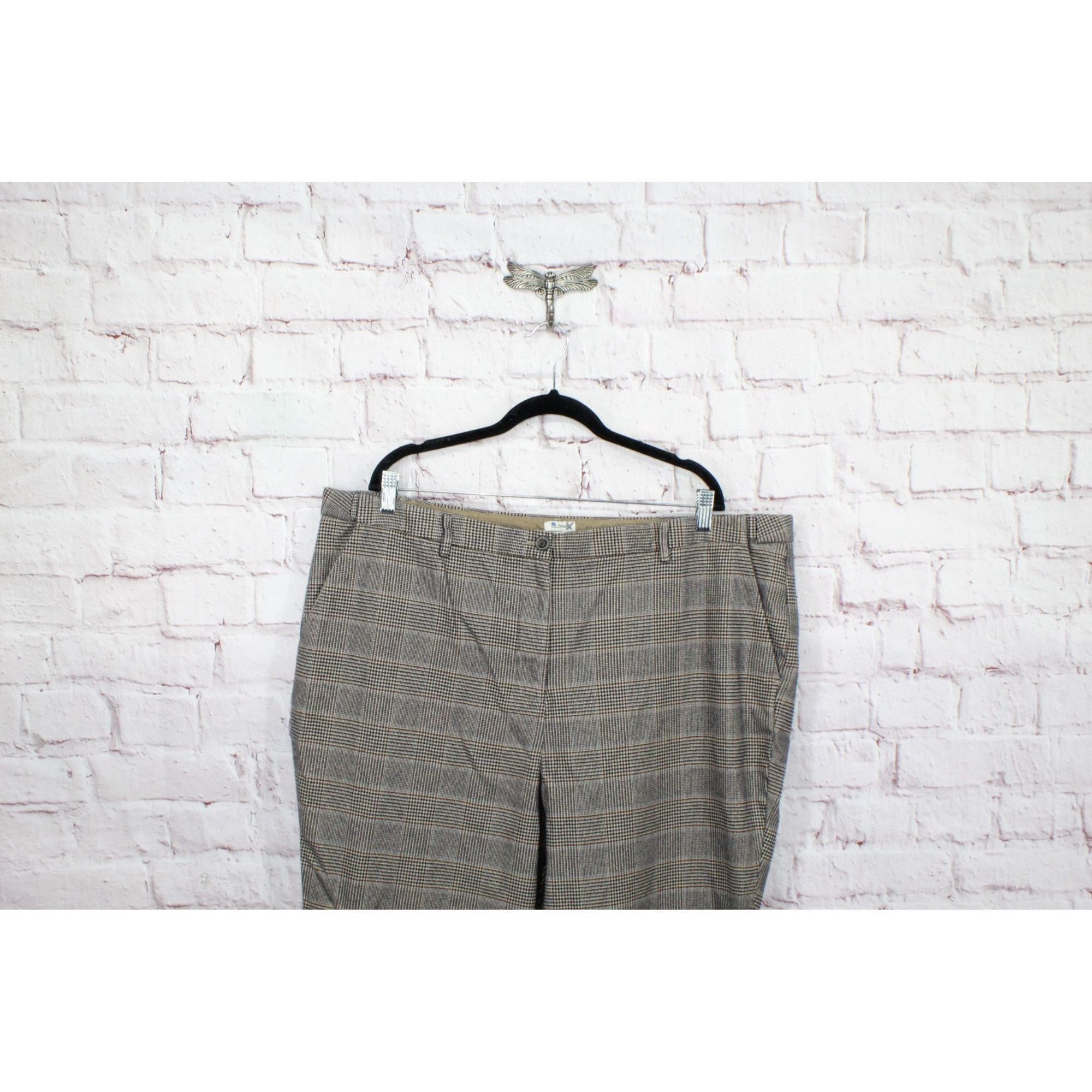 L.L. Bean LL Bean Women's Plaid Classic Fit Lined Career Dress Pants Size 22" - 2 Thumbnail