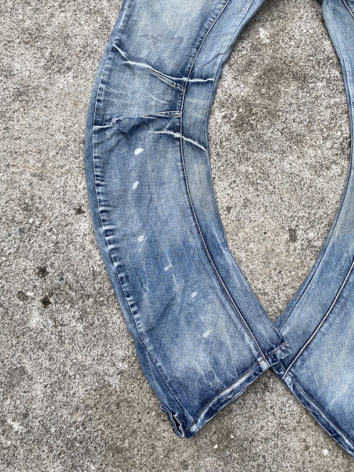 Japanese Brand × PPFM Vintage PPFM Japan Distressed Faded Curve Leg Denim Size US 33 - 4 Thumbnail