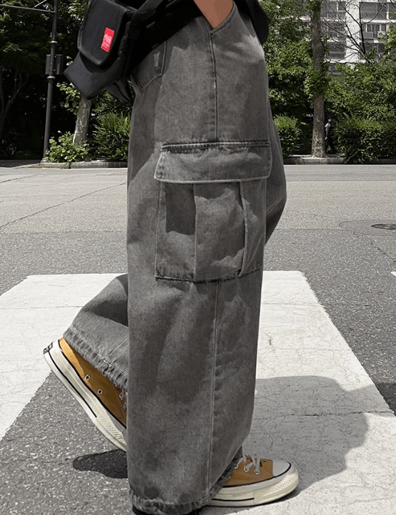 Japanese Brand × Jean Vintage washed distressed men's loose work jeans Size US 32 / EU 48 - 4 Thumbnail