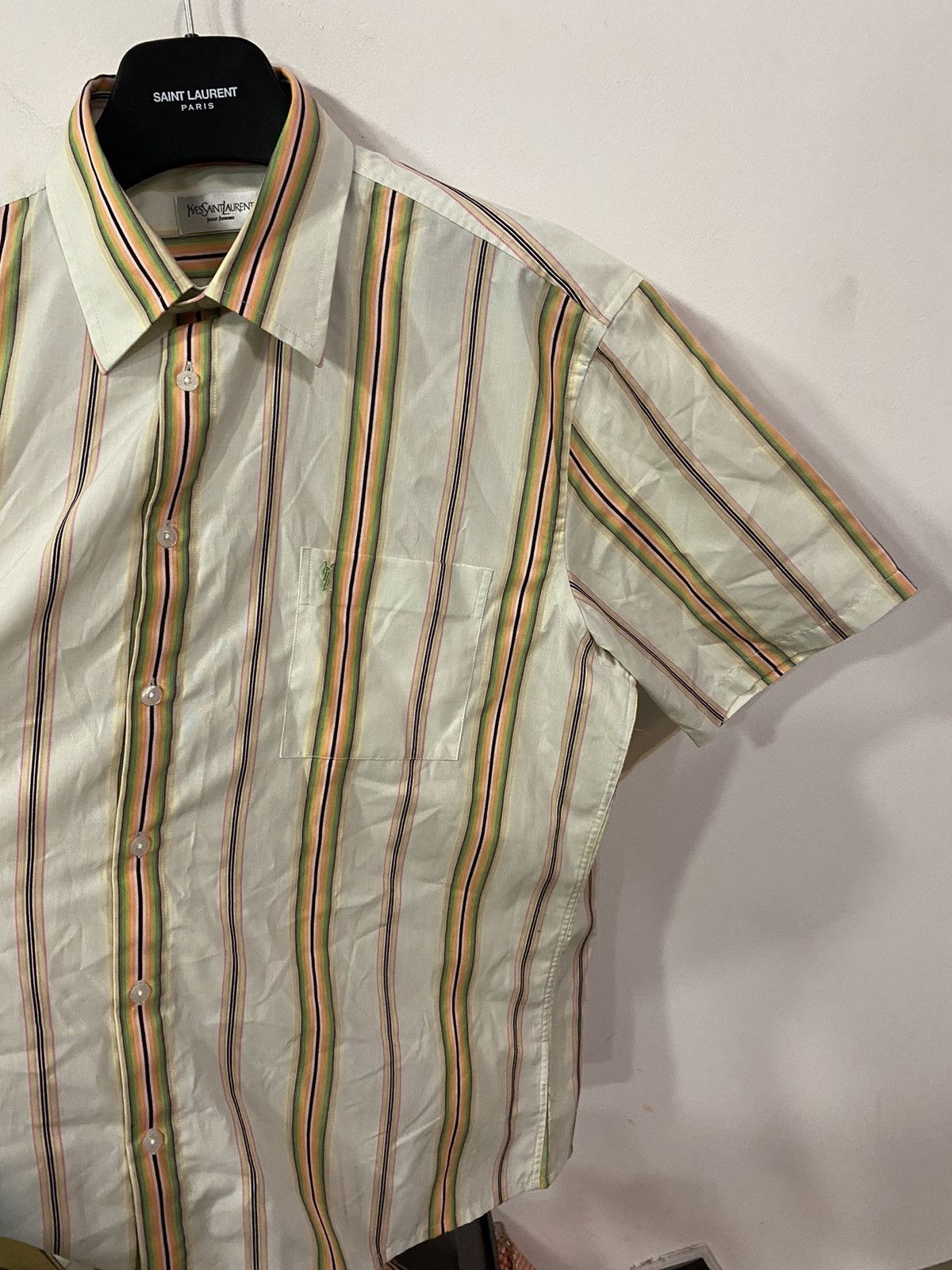 Yves Saint Laurent Multicolor YSL Shirt Summer Rare Size US XL / EU 56 / 4 - 23 Thumbnail