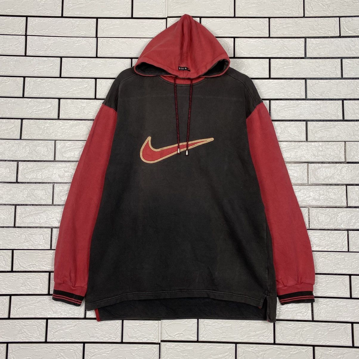 Nike Vintage Sweater Hoodie Nike Big Logo Sun Faded Style Size US M / EU 48-50 / 2 - 2 Thumbnail