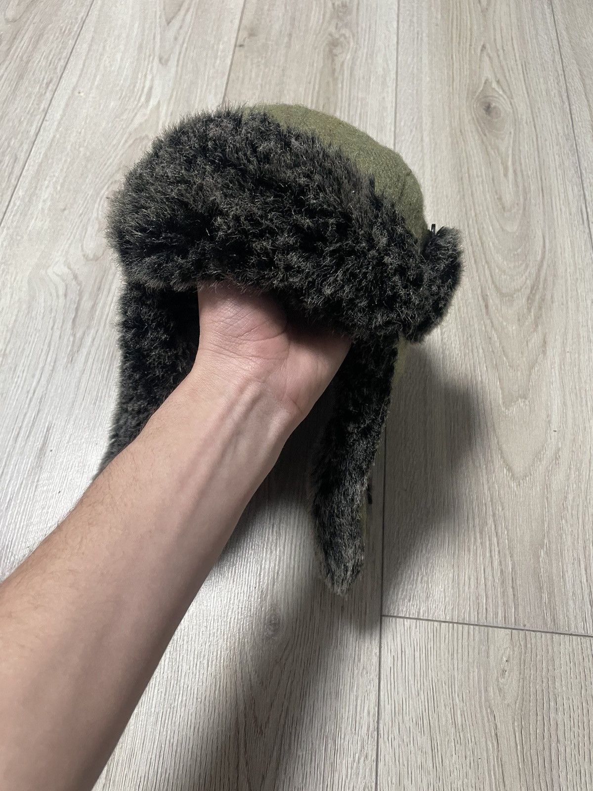 Japanese Brand Y2K Faux Fur Ushanka Tweed Vintage Fuzzy Warm Trapper Hat Size ONE SIZE - 5 Thumbnail