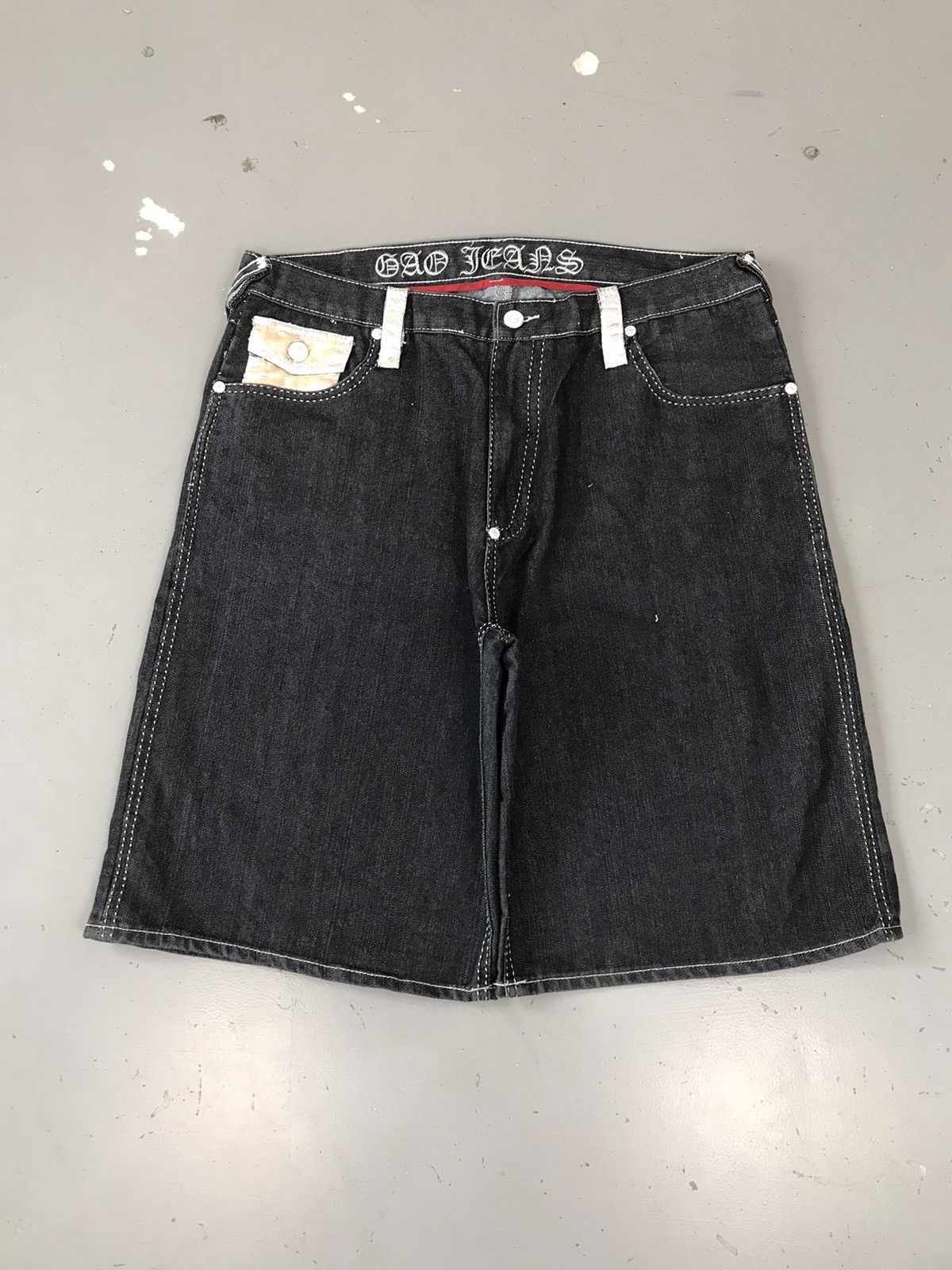 JNCO × Southpole × Vintage Crazy vintage embroidered gao denim jort Size US 40 / EU 56 - 4 Thumbnail