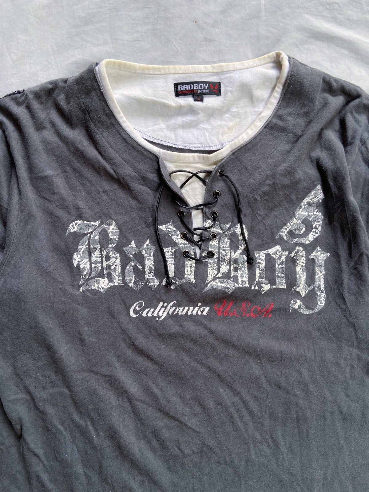 Japanese Brand DOUBLE LAYER JAPANESE STYLE BADBOY TEE Size US XL / EU 56 / 4 - 2 Thumbnail
