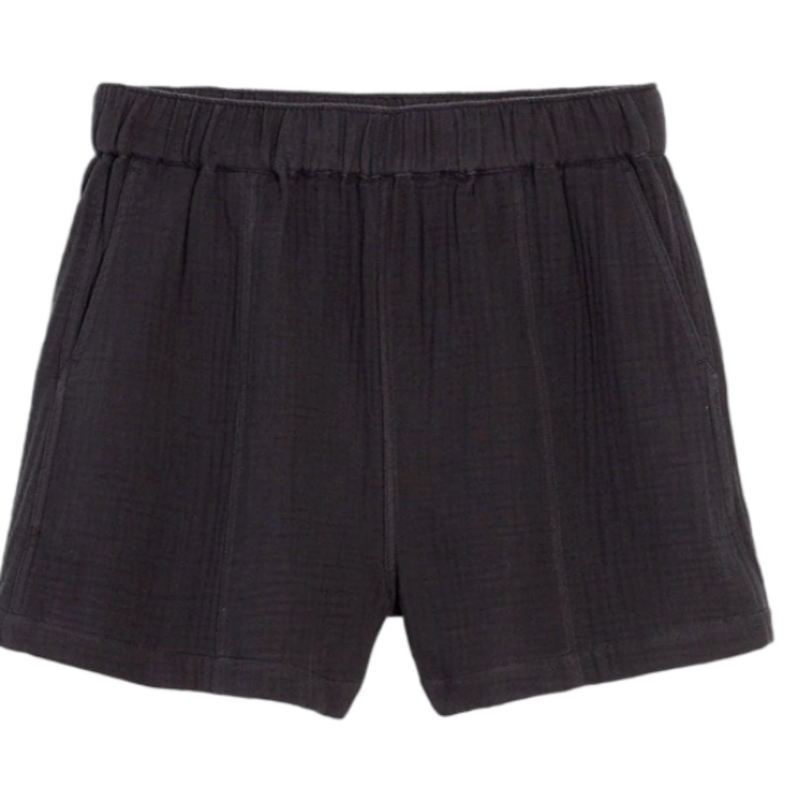 Madewell Madewell Woman Short in Lightspun Gauze Cotton Gray, Pull-On, Size M, 3" Inseam, Relaxed Fit, Casual, Bohemian, Spring/Summer, Women's Size 32" / US 10 / IT 46 - 1 Thumbnail