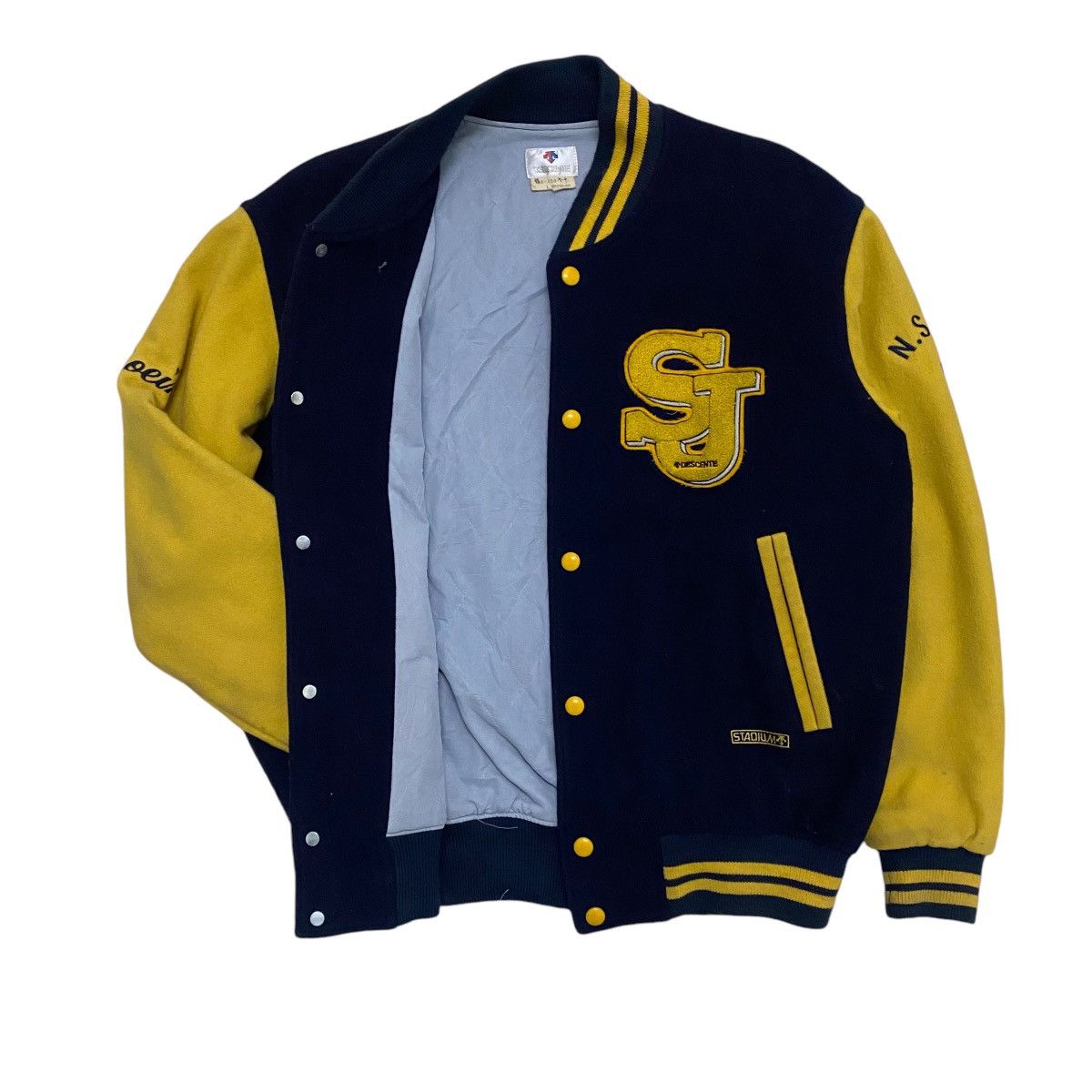 Descente × Japanese Brand × Vintage ☀️Vintage Desente wool stadium varsity jacket Size US M / EU 48-50 / 2 - 12 Thumbnail