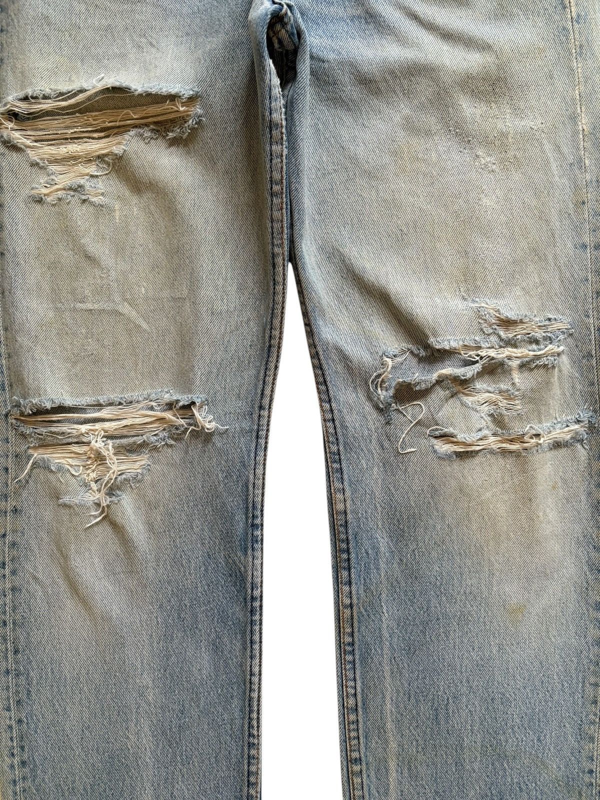 Levi's Vintage 70s Levis 501 Mud Wash Distressed Jeans Size US 28 / EU 44 - 5 Thumbnail