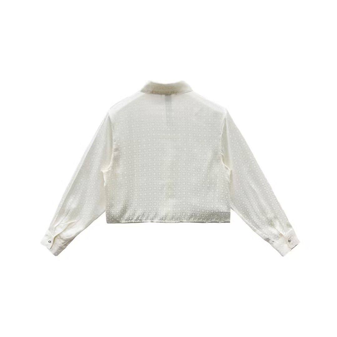 Chrome Hearts Chrome Hearts Tonal Monogram Silk Cropped Shirt Size S / US 4 / IT 40 - 2 Thumbnail
