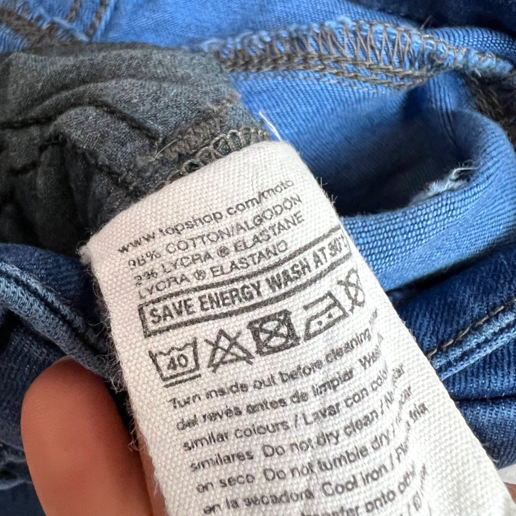 Topshop Topshop Moto Skinny Jeans Medium Wash Blue Size 25 Womens 27 in Inseam 25 x 30 Rise Mid Denim Cotton Jeans Size 42" / US 20 - 4 Thumbnail