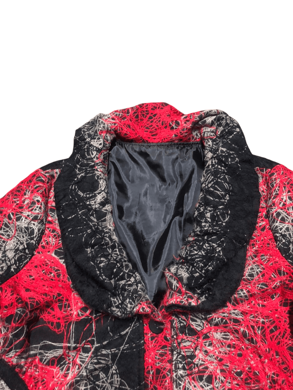 Desigual × If Six Was Nine × Japanese Brand Rare💥 Desigual Black Red Embroidered Coat Jacket Size S / US 4 / IT 40 - 3 Thumbnail
