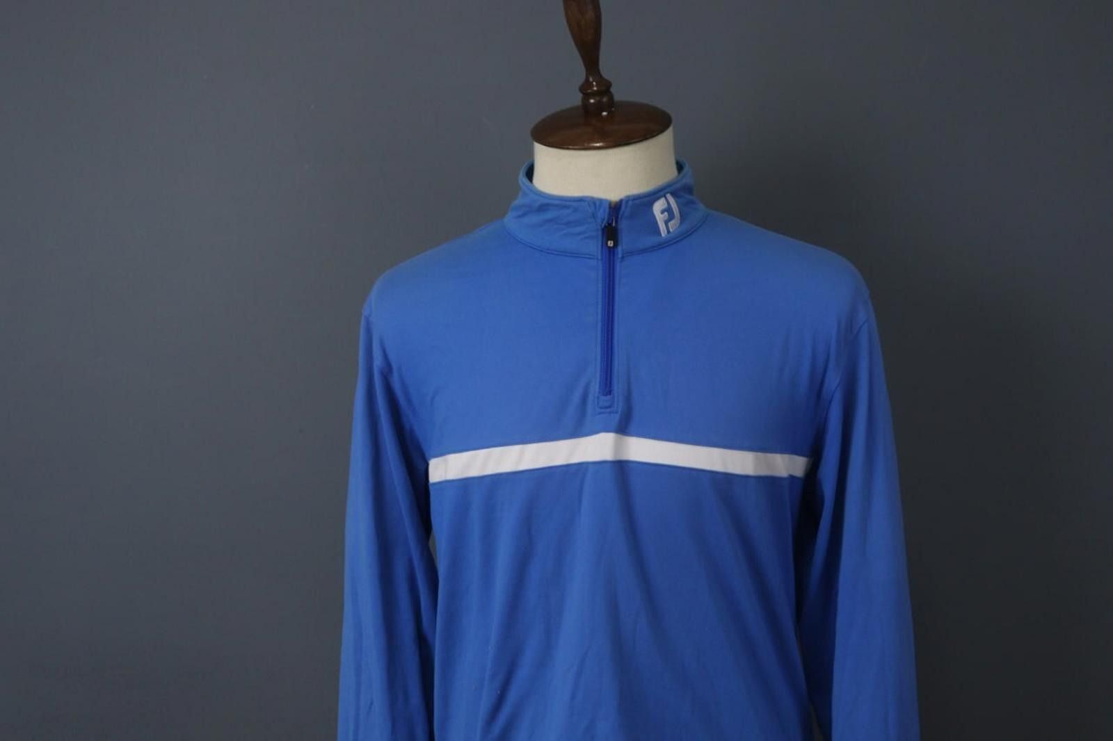 Fjallraven FJ Blue Striped Panel Nylon Quarter Zip Sweatshirt Size L Size US L / EU 52-54 / 3 - 2 Thumbnail