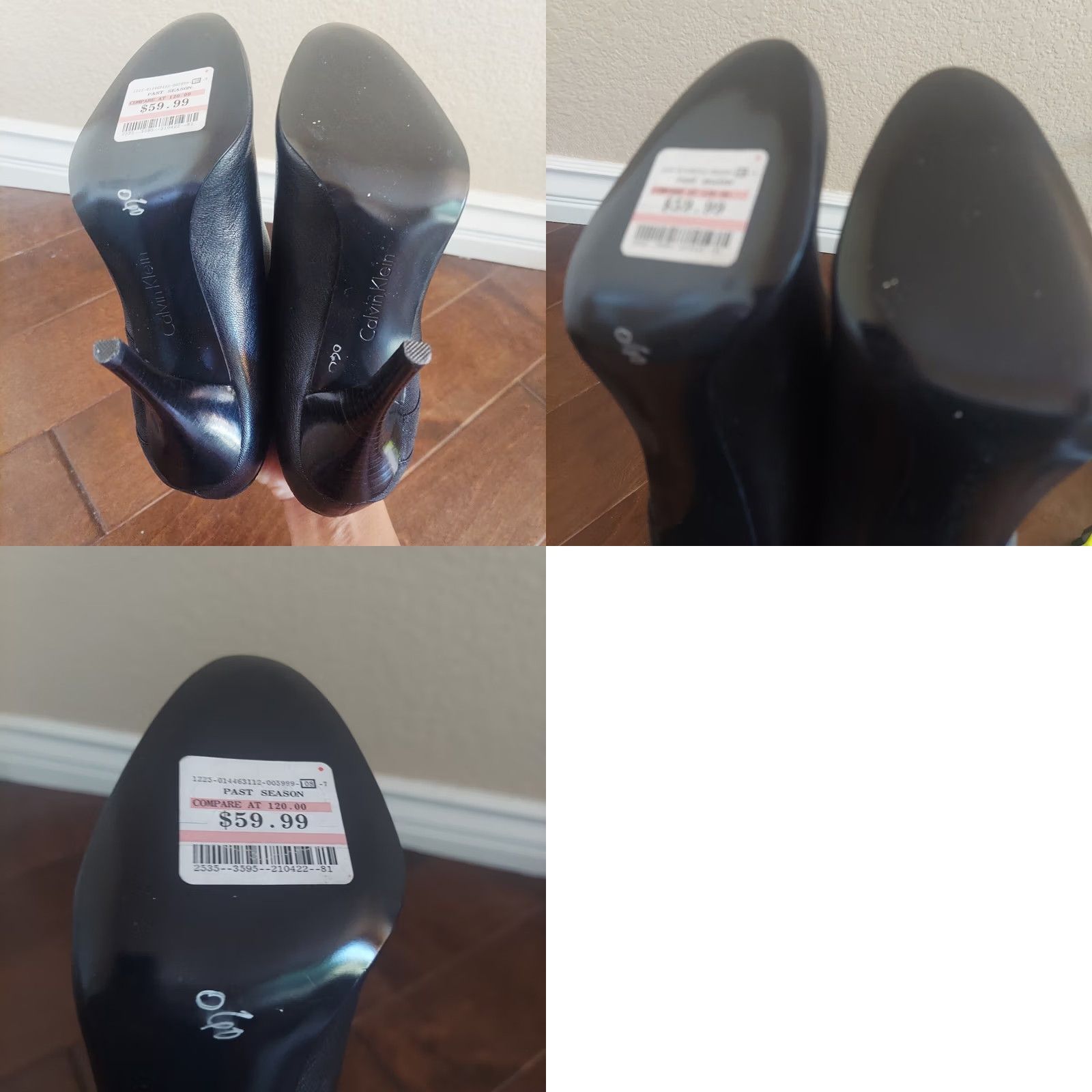 Calvin Klein Calvin Klein Women's Black Hadrian Booties Heels Pump - 6.5M - Black - BM - Slip On - Patent Leather - M - Solid - Booties - Women Size US 7 / IT 37 - 8 Thumbnail