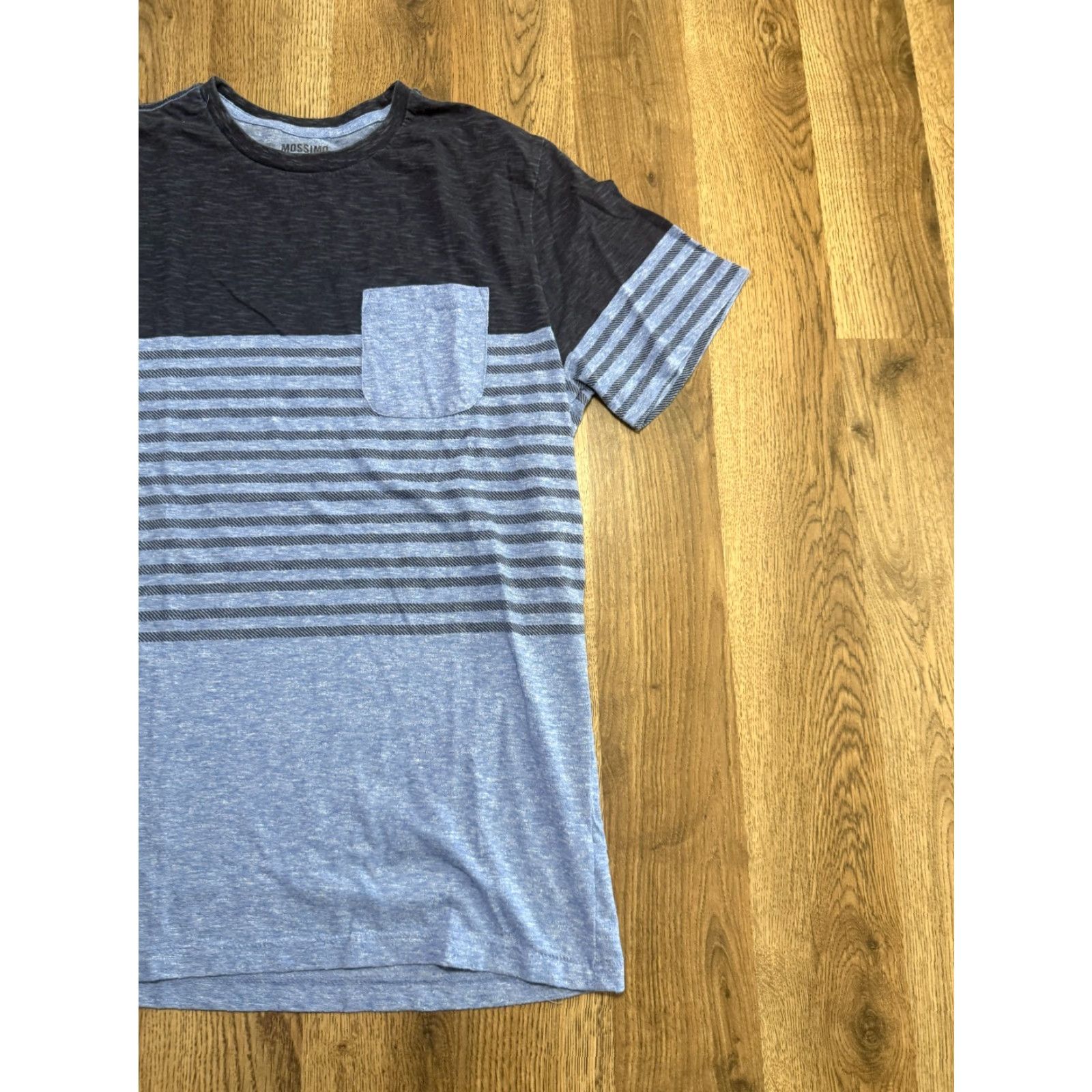 Mossimo Mossimo Shirt Men's Size Medium Blue Striped Short Sleeve Shirt Size US M / EU 48-50 / 2 - 3 Thumbnail