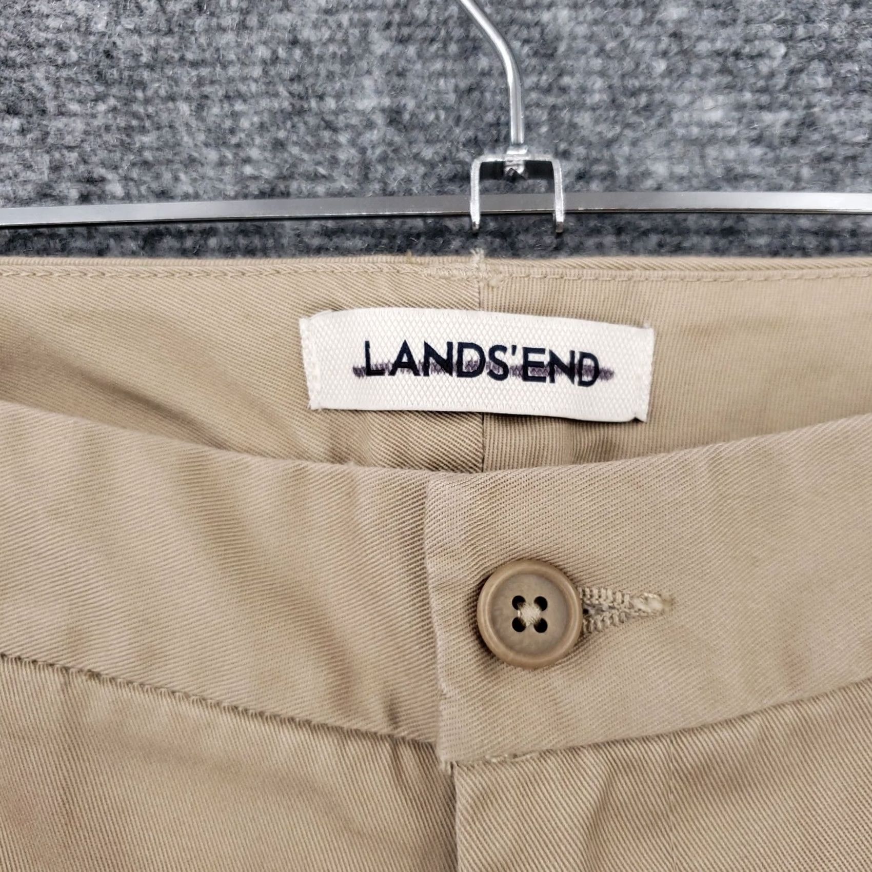 Lands' End Lands' End Pants Womens 6 Tall Chino Straight Flat Front Casual Beige Size 28" / US 6 / IT 42 - 3 Thumbnail