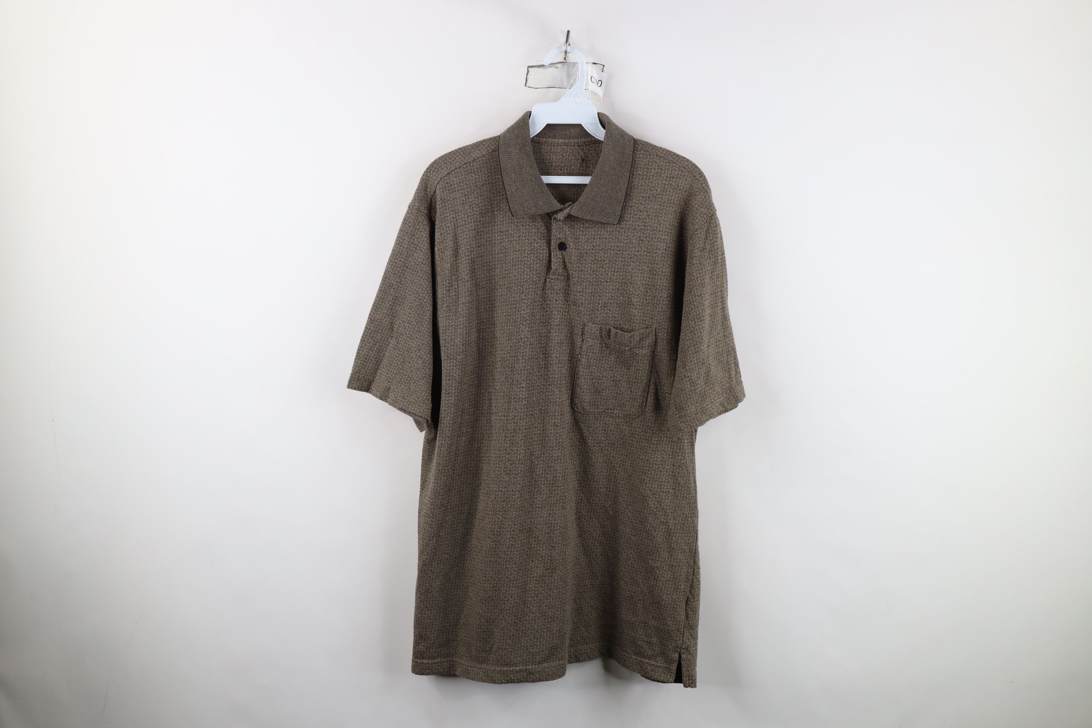 Vintage Vintage 90s Streetwear Geometric Collared Golf Polo Shirt Size US L / EU 52-54 / 3 - 1 Thumbnail