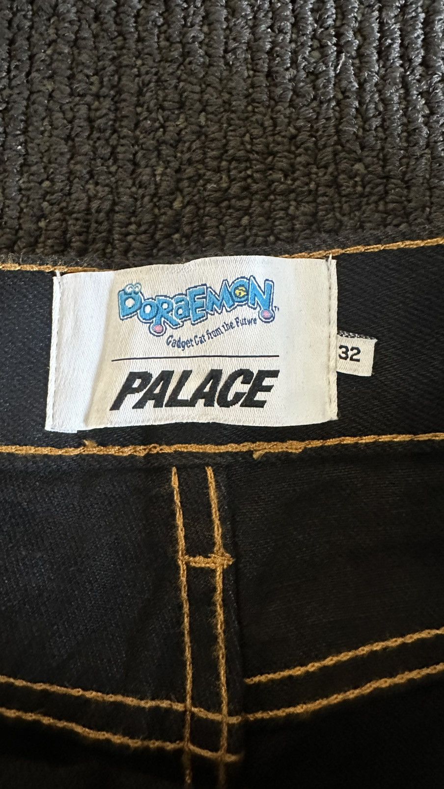 Palace x Doraemon P90 jean (black stone wash) (32)
