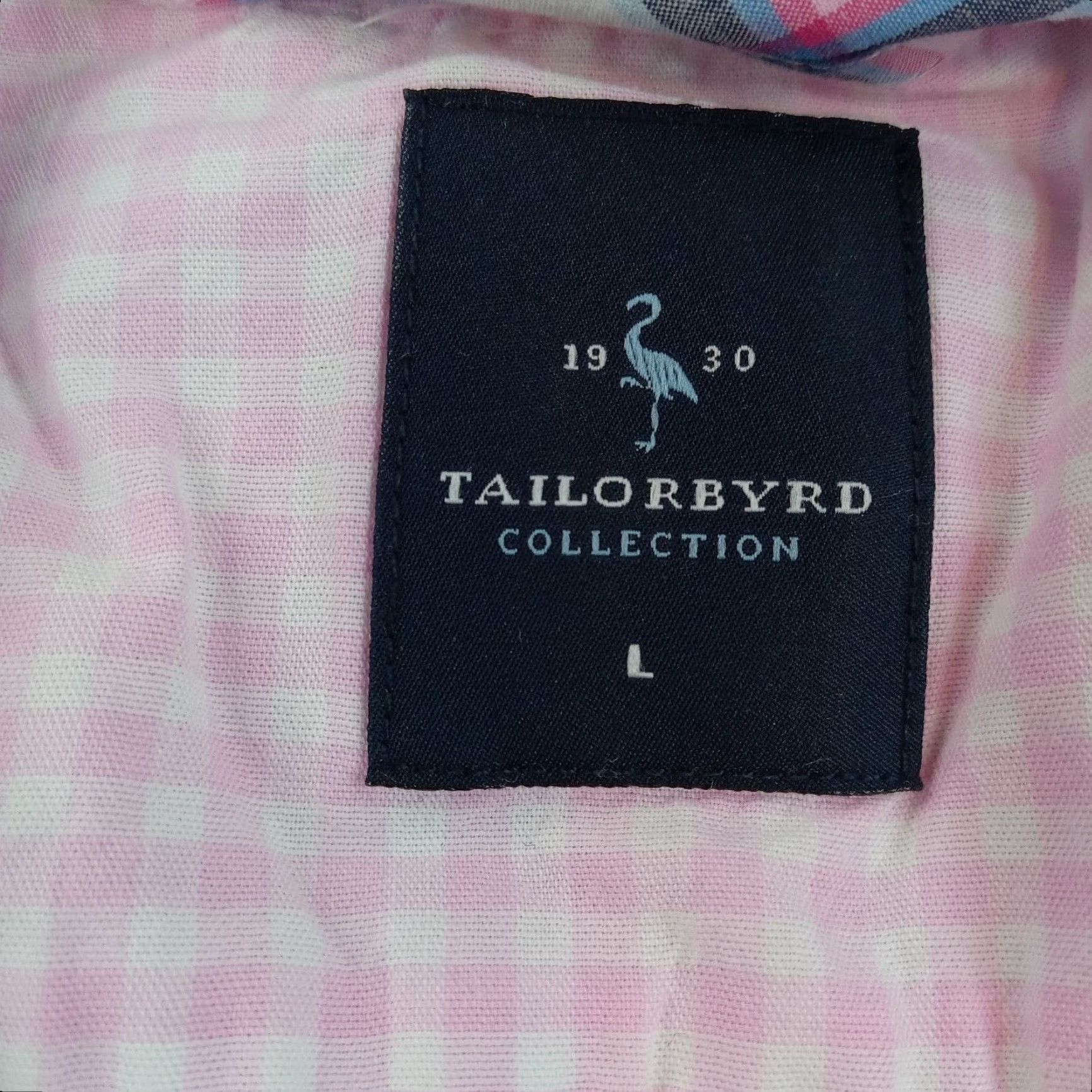 Tailorbyrd Mens Tailorbyrd Shirt Large Extra Large Pink White Gingham Plaid Size US L / EU 52-54 / 3 - 5 Thumbnail
