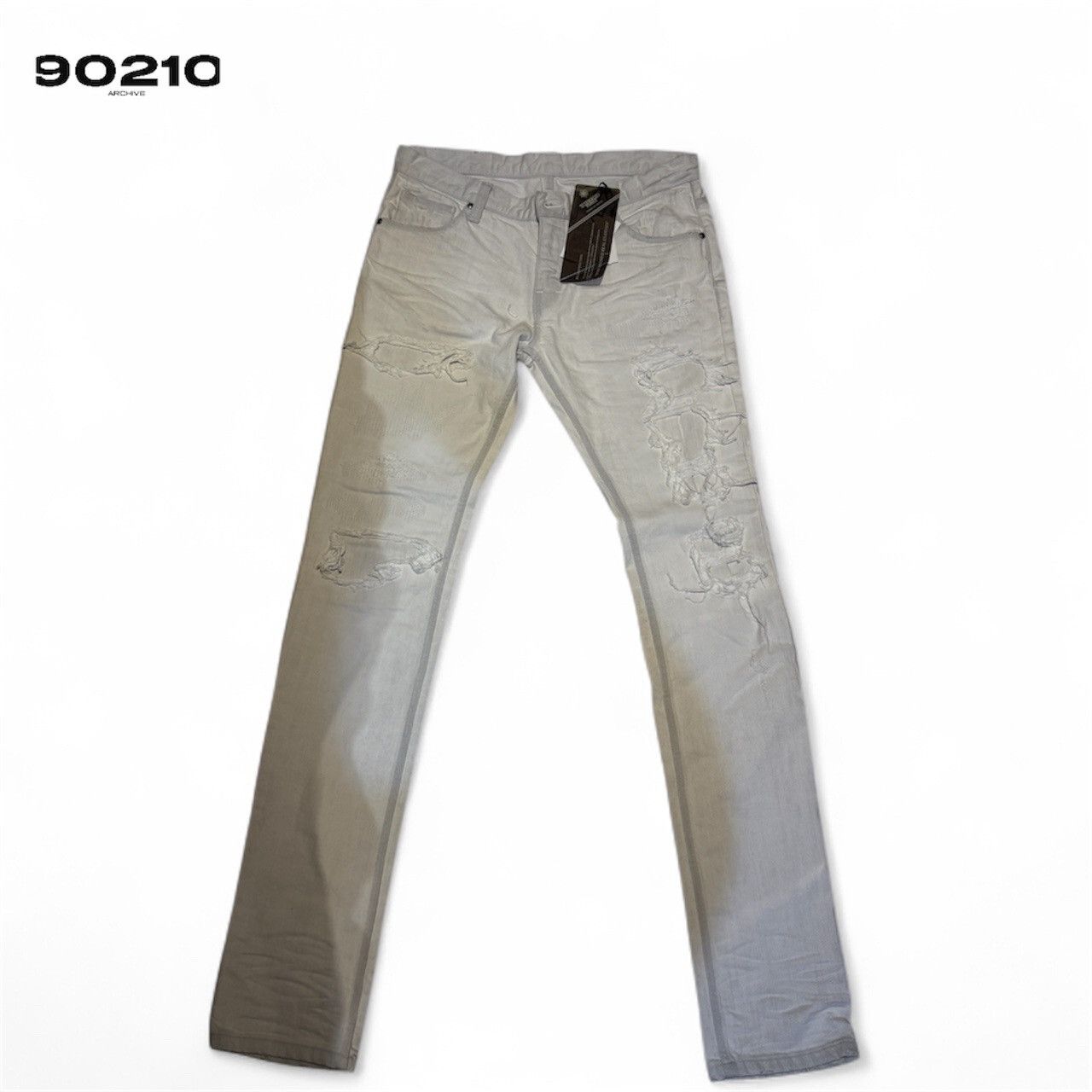 Tornado Mart Tornado mart white distressed patchwork jeans Size US 30 / EU 46 - 1 Thumbnail