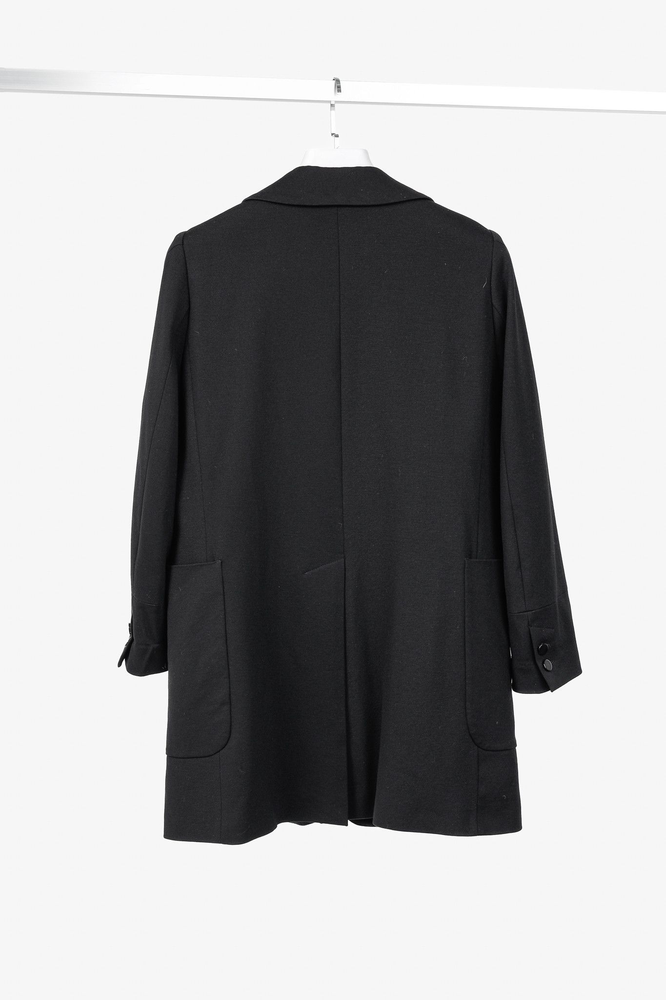 TWINSET Twinset Black Ponte Long Oversized Blazer Size M / US 6-8 / IT 42-44 - 2 Thumbnail