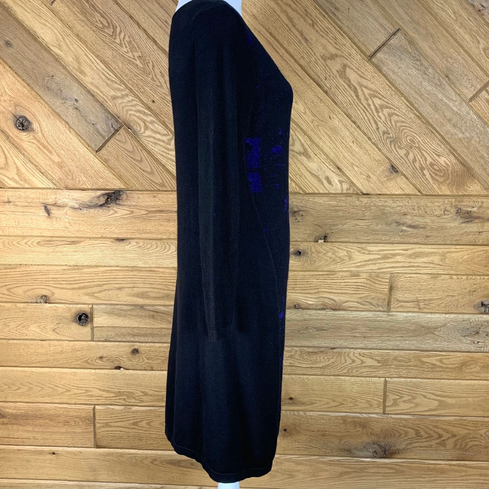 Elie Tahari Elie Tahari for Design Nation Women Size L Sheath Dress Knit Business Black Blue Size L / US 10 / IT 46 - 5 Thumbnail