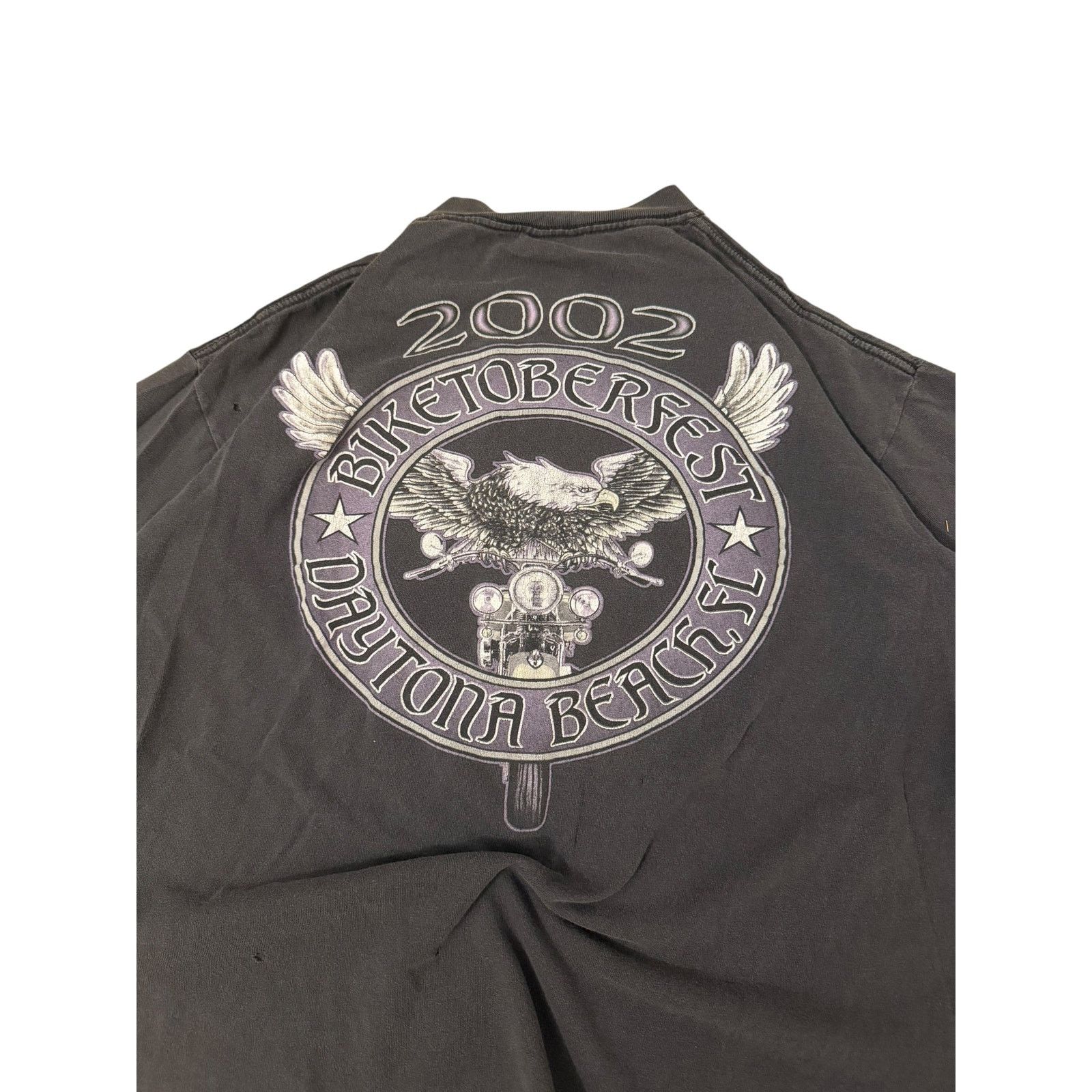Vintage Vintage 2002 Biketoberfest Daytona Beach Eagle Tee - Florida Size US XL / EU 56 / 4 - 4 Thumbnail