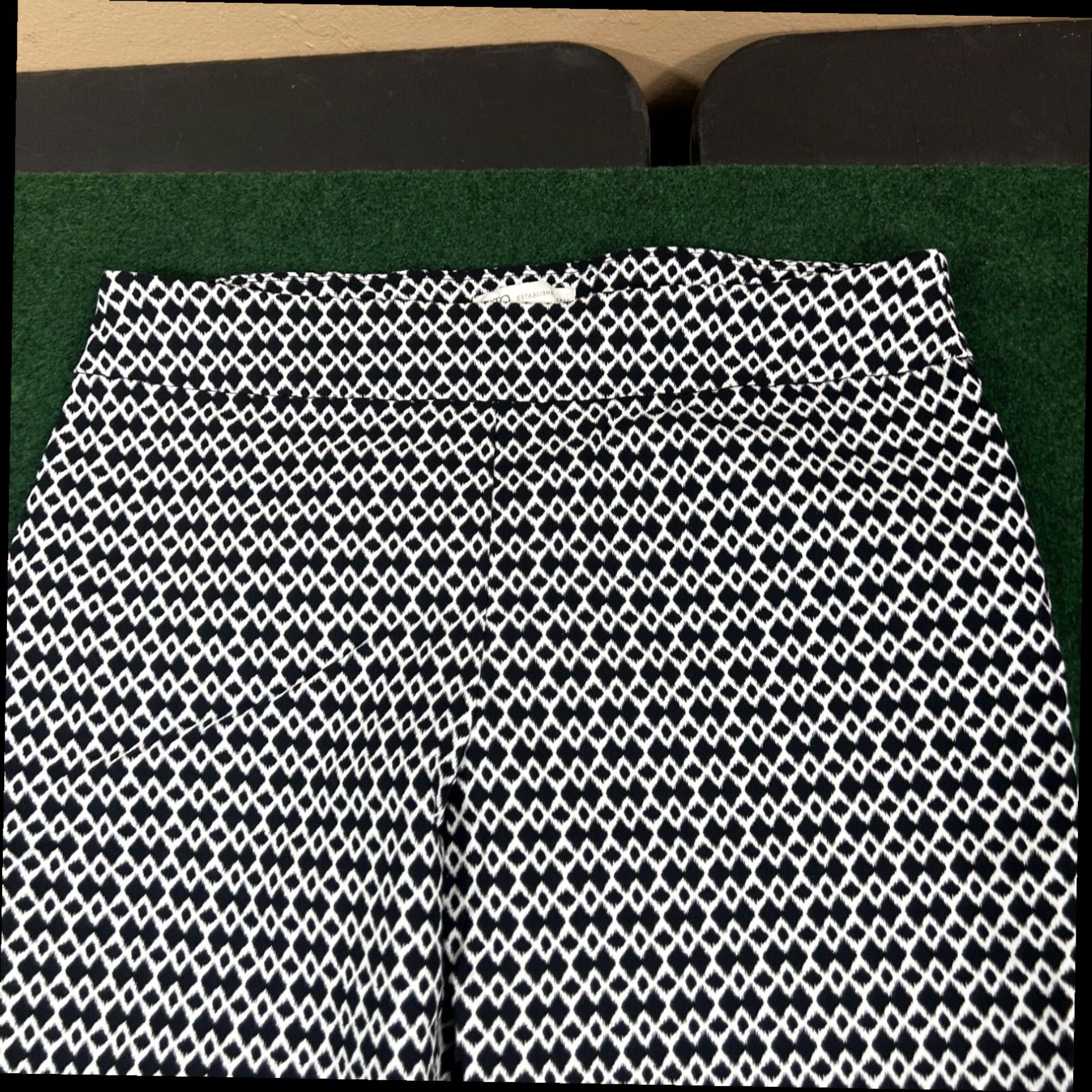 Vintage Cato Est 1946 Contemporary Ankle Pants Womens Size 14 White Black 32x25 Size 36" / US 14 / IT 50 - 2 Thumbnail
